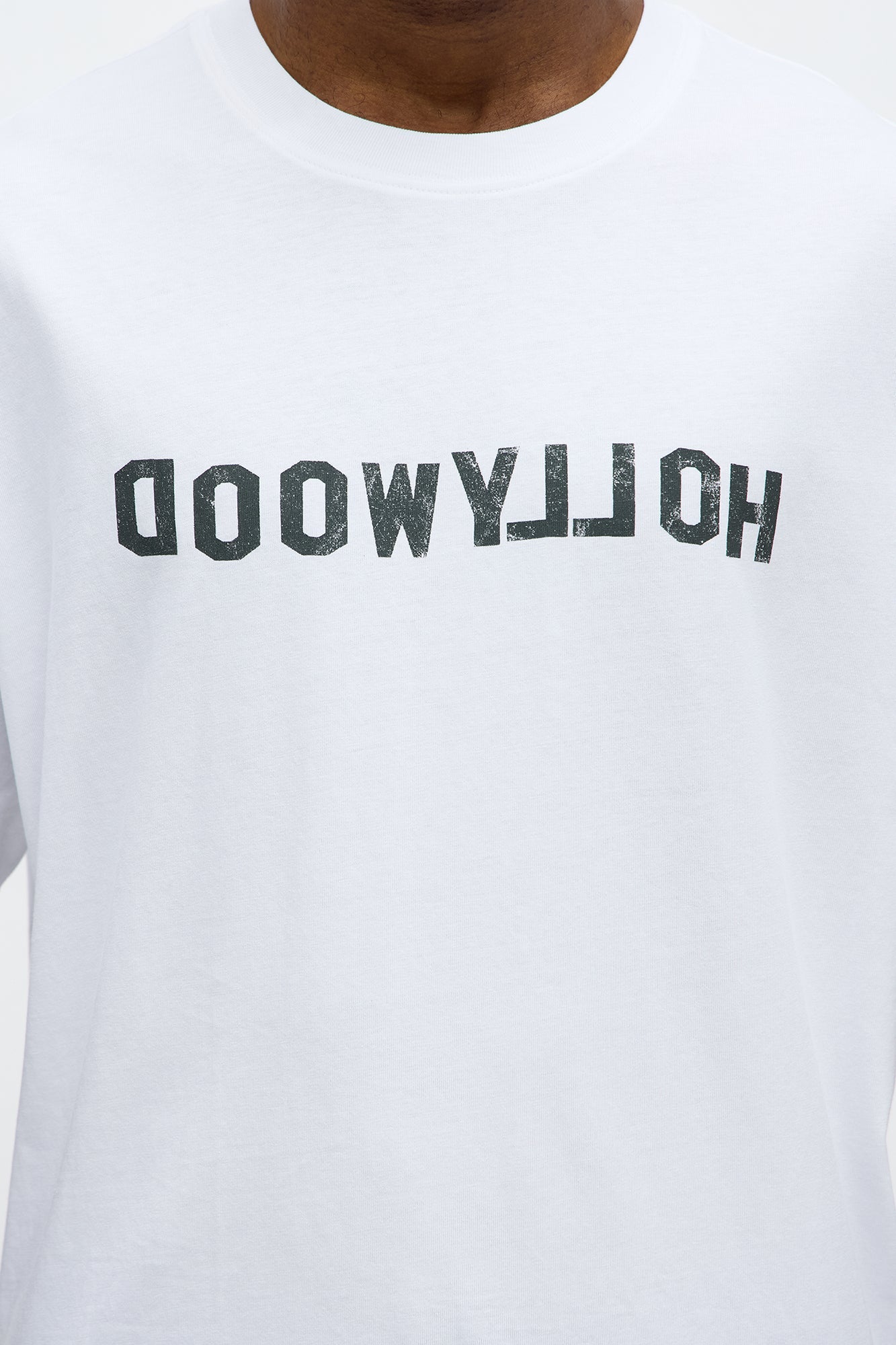 Hollyweird Sign Oversized Short Sleeve Tee - White