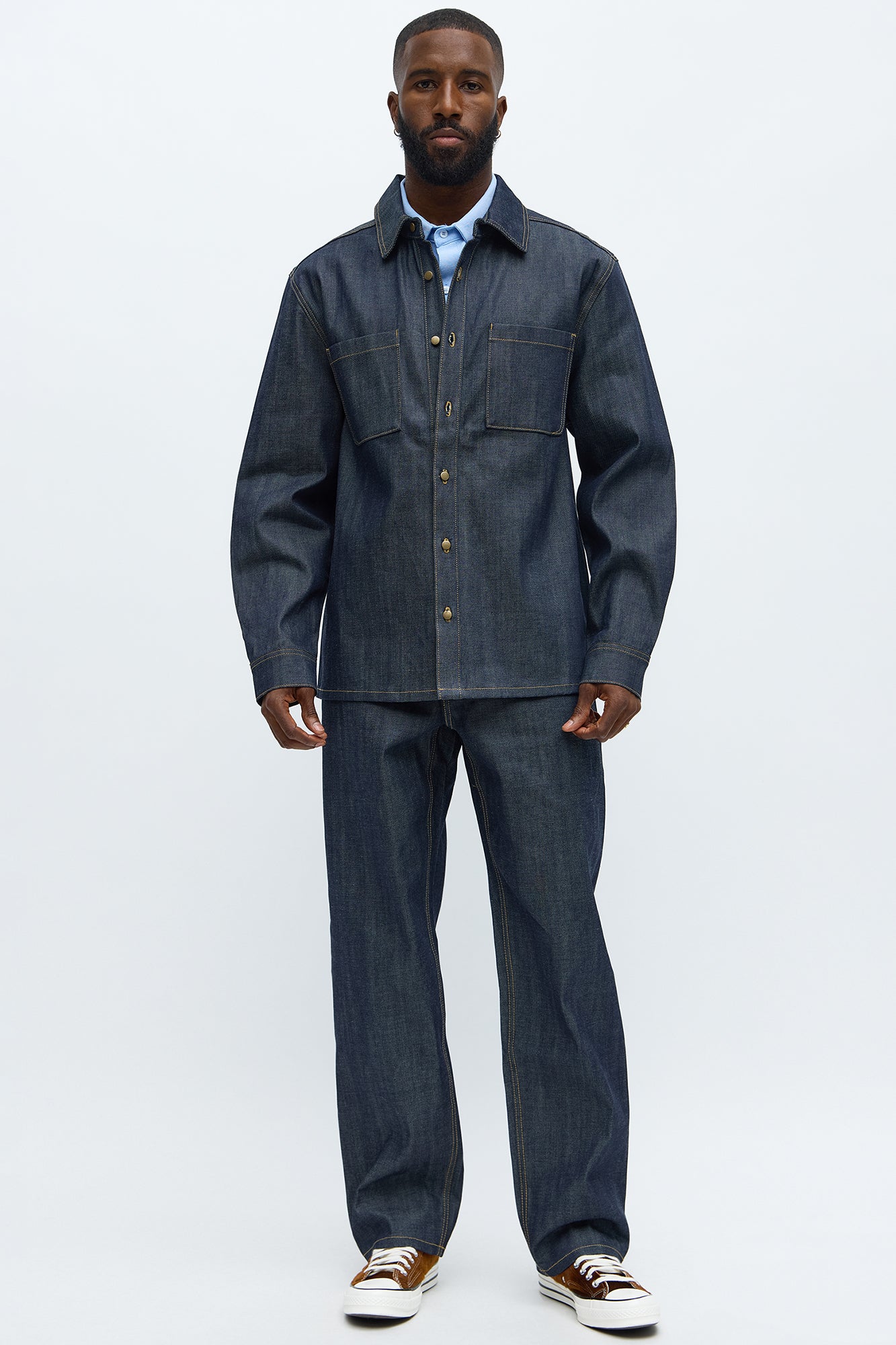 Baggy Raw Selvedge Jeans - Dark Wash