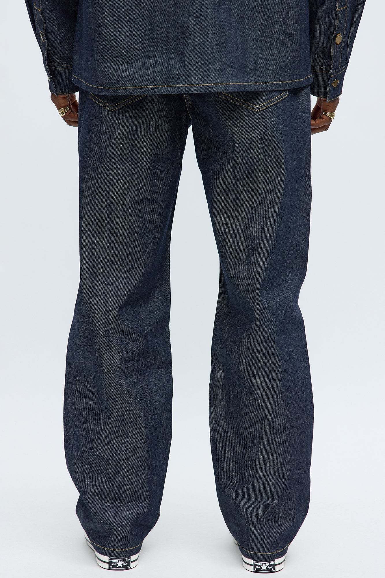 Baggy Raw Selvedge Jeans - Dark Wash