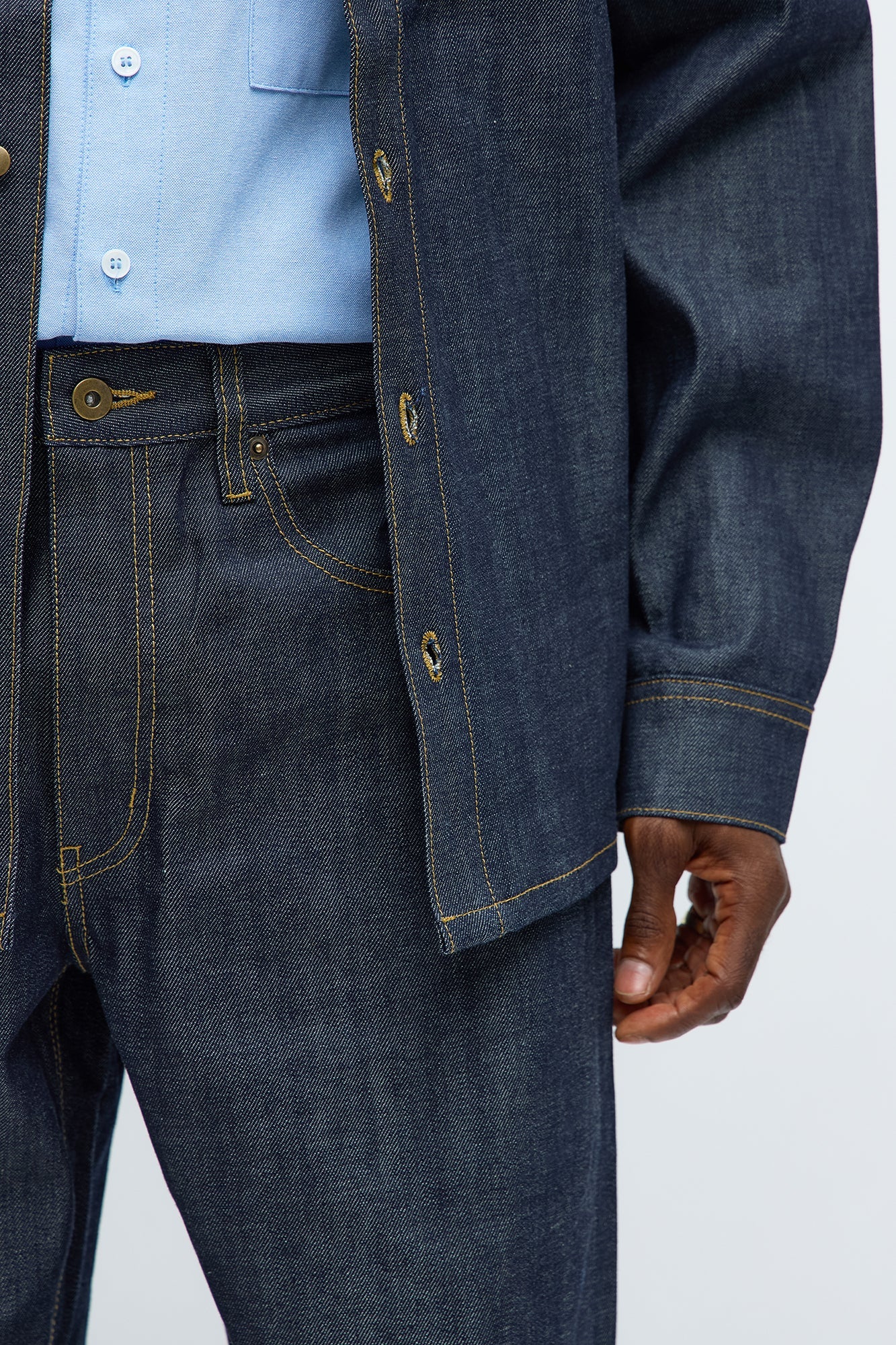 Baggy Raw Selvedge Jeans - Dark Wash