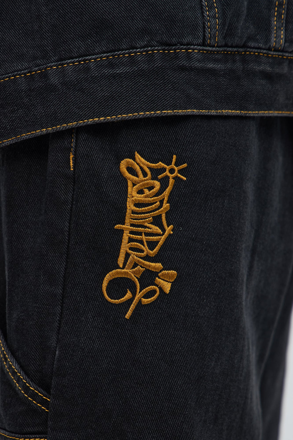 South Pole Baggy Contrast Stitch Jeans - Black