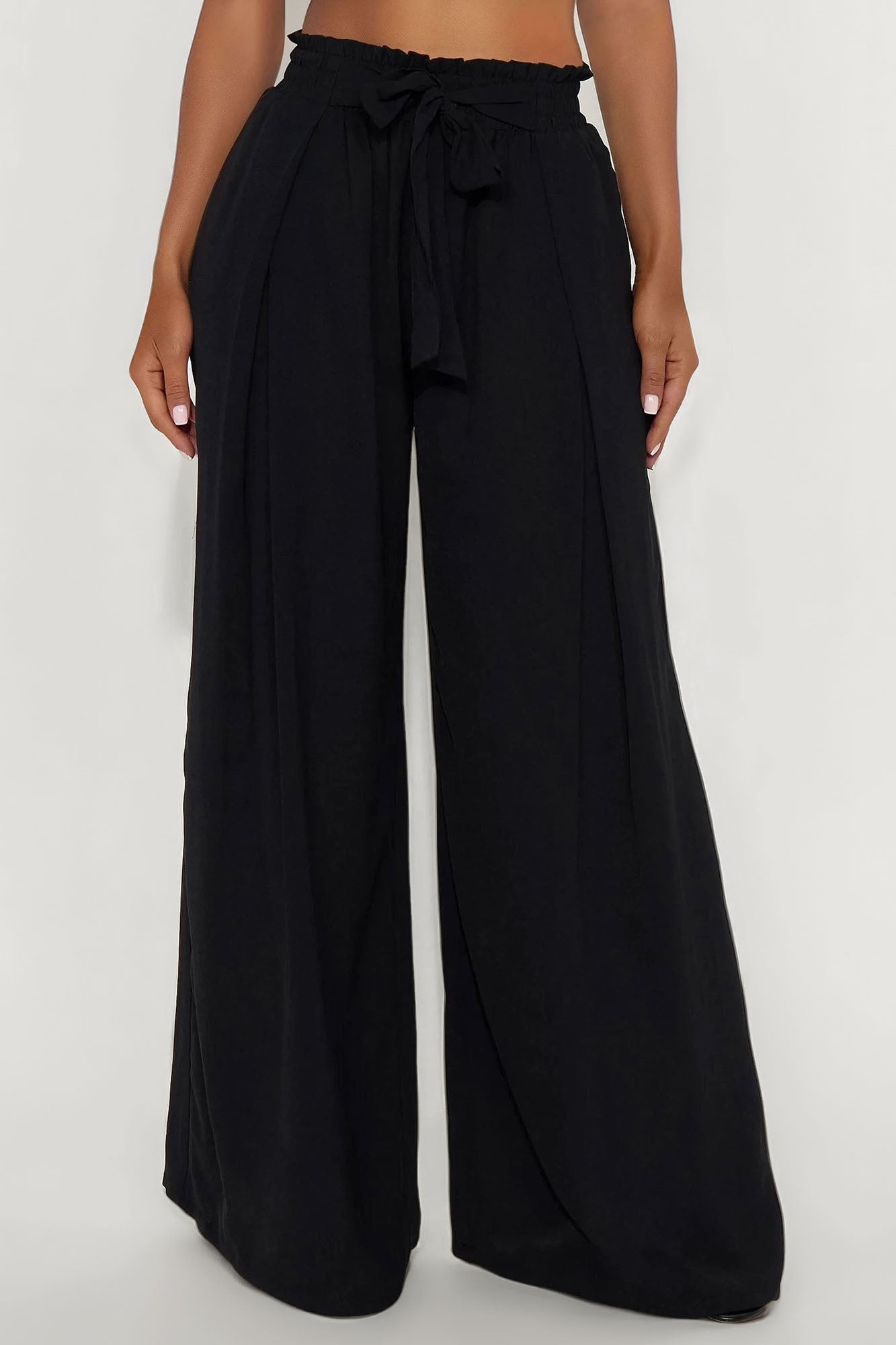 Ella High Rise Wide Leg Pant - Black