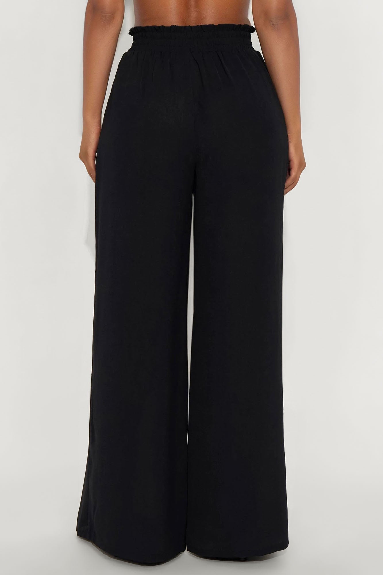 Ella High Rise Wide Leg Pant - Black
