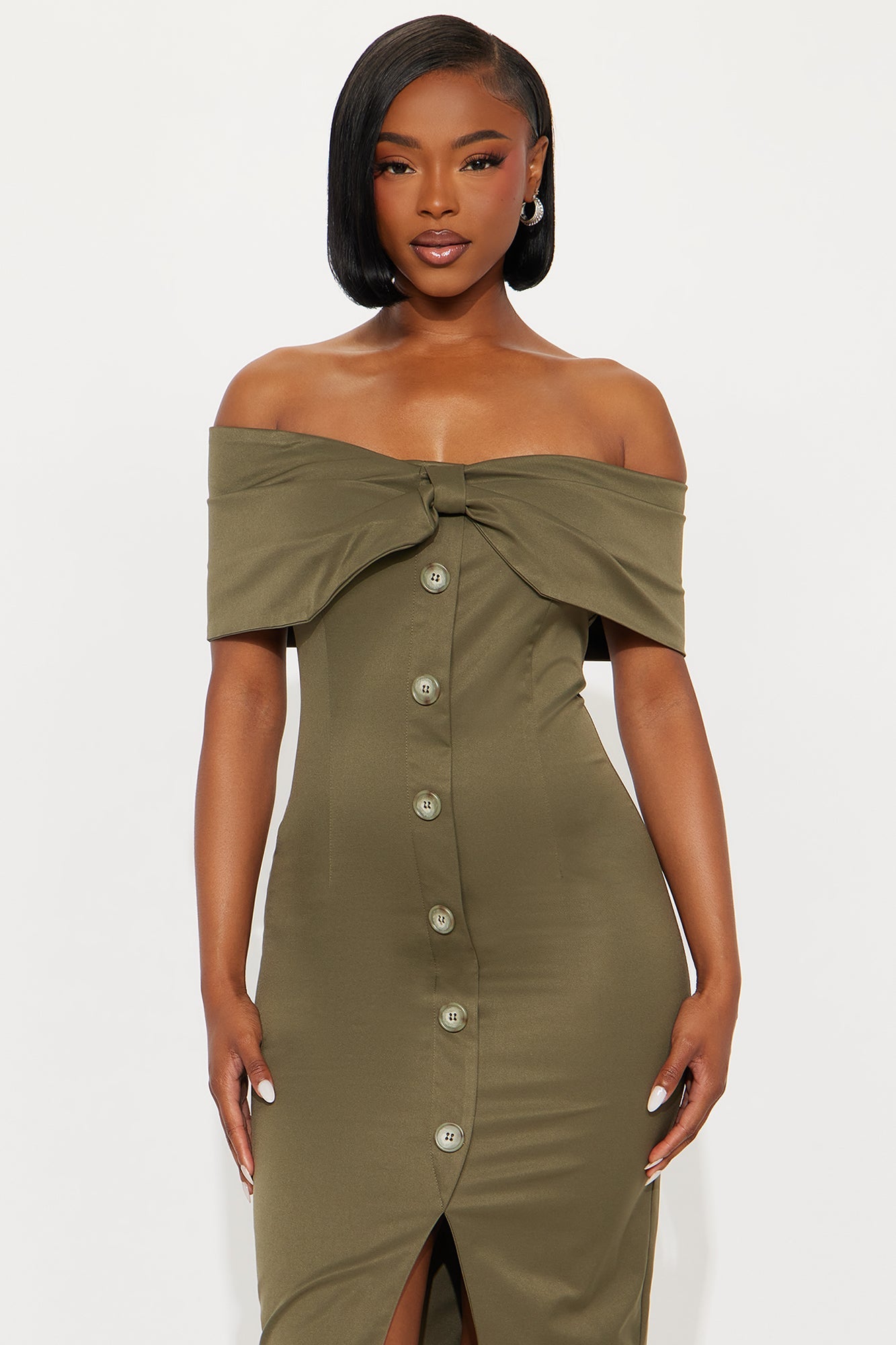 Safari Crush Midi Dress - Olive