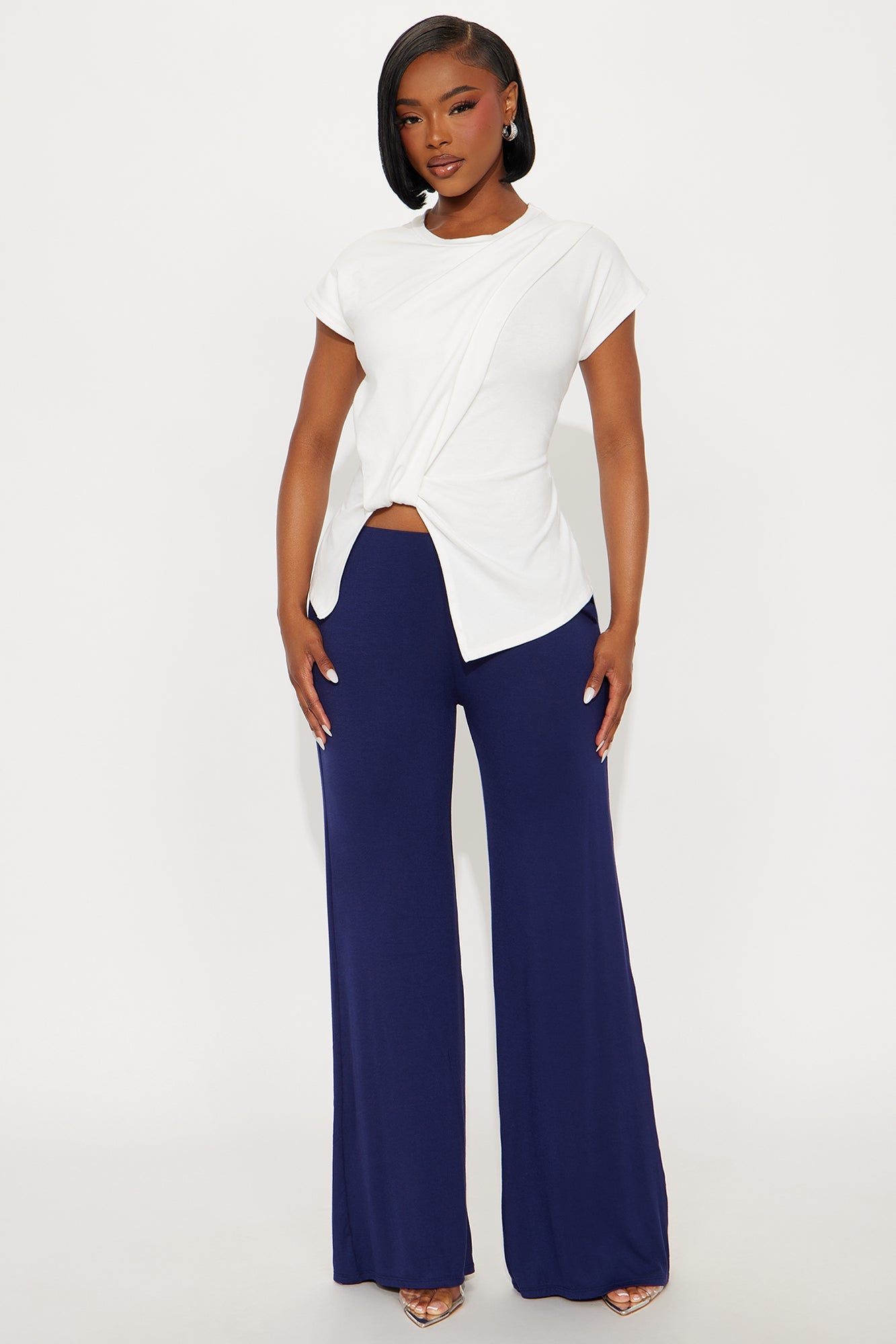 Samaria Easy Jersey Wide Leg Pant 32 - Navy