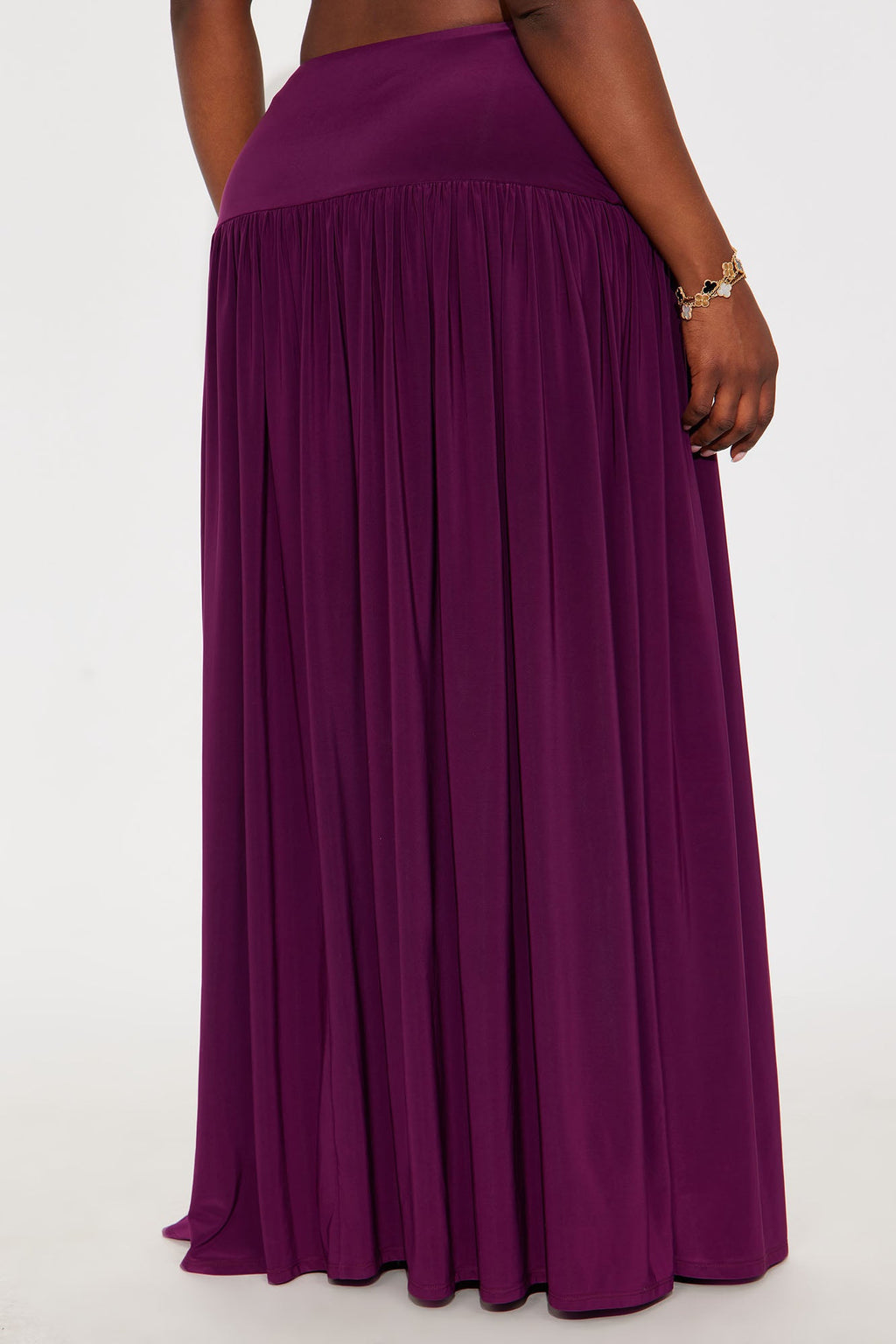 Marnie Tiered Drop Waist Maxi Skirt - Magenta