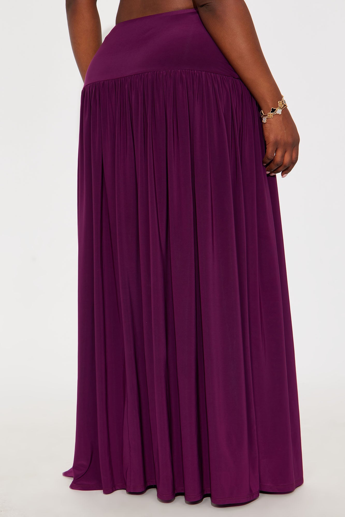 Marnie Tiered Drop Waist Maxi Skirt - Magenta