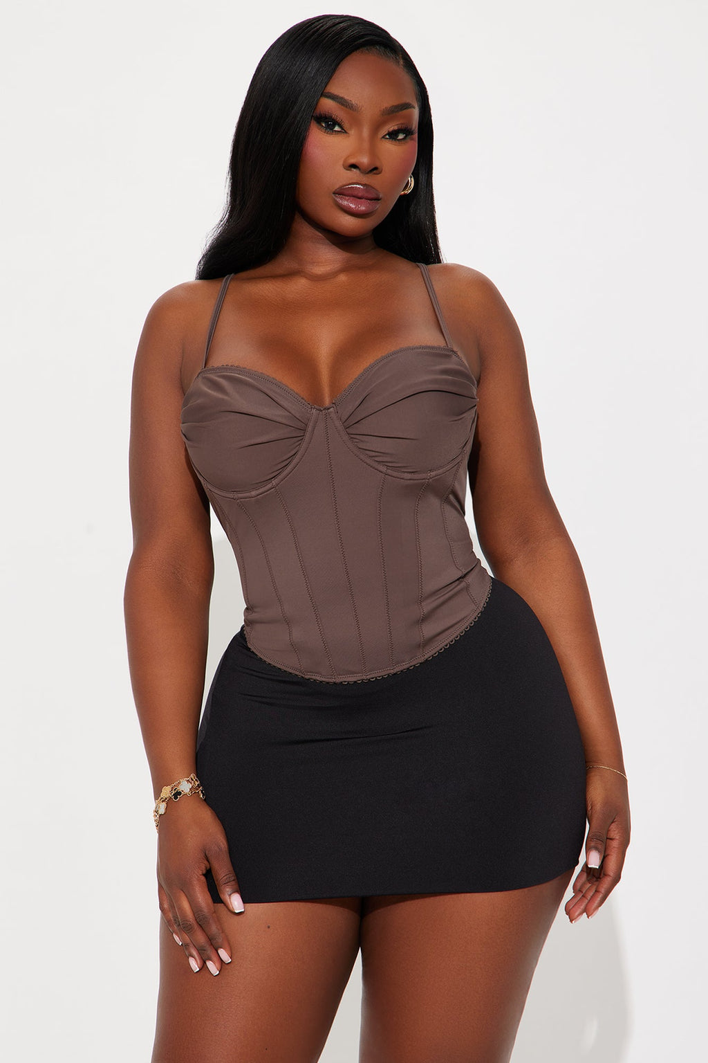 Fox Corset Top - Brown