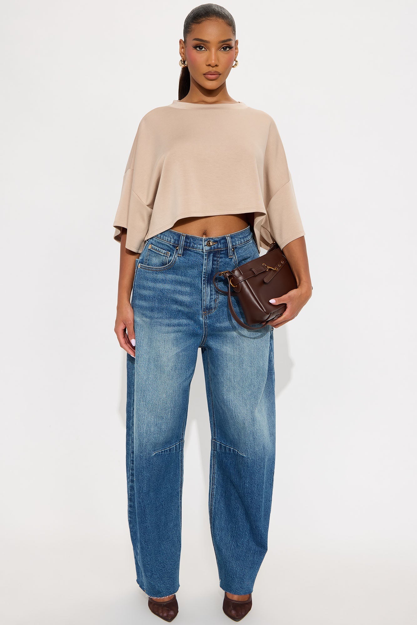 Seize The Day Barrel Leg Jeans - Medium Wash