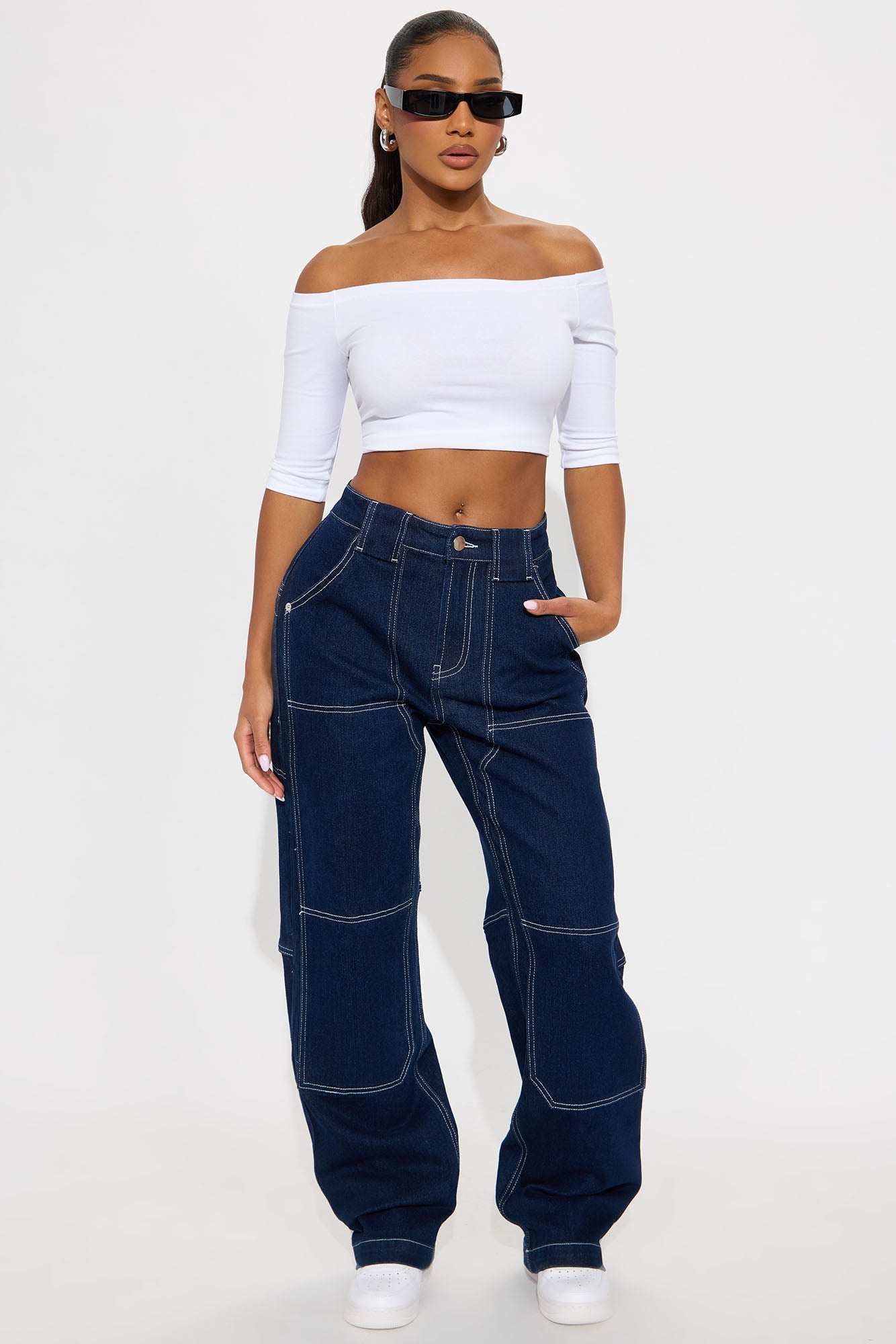 Rise And Grind Straight Leg Jeans - Dark Wash