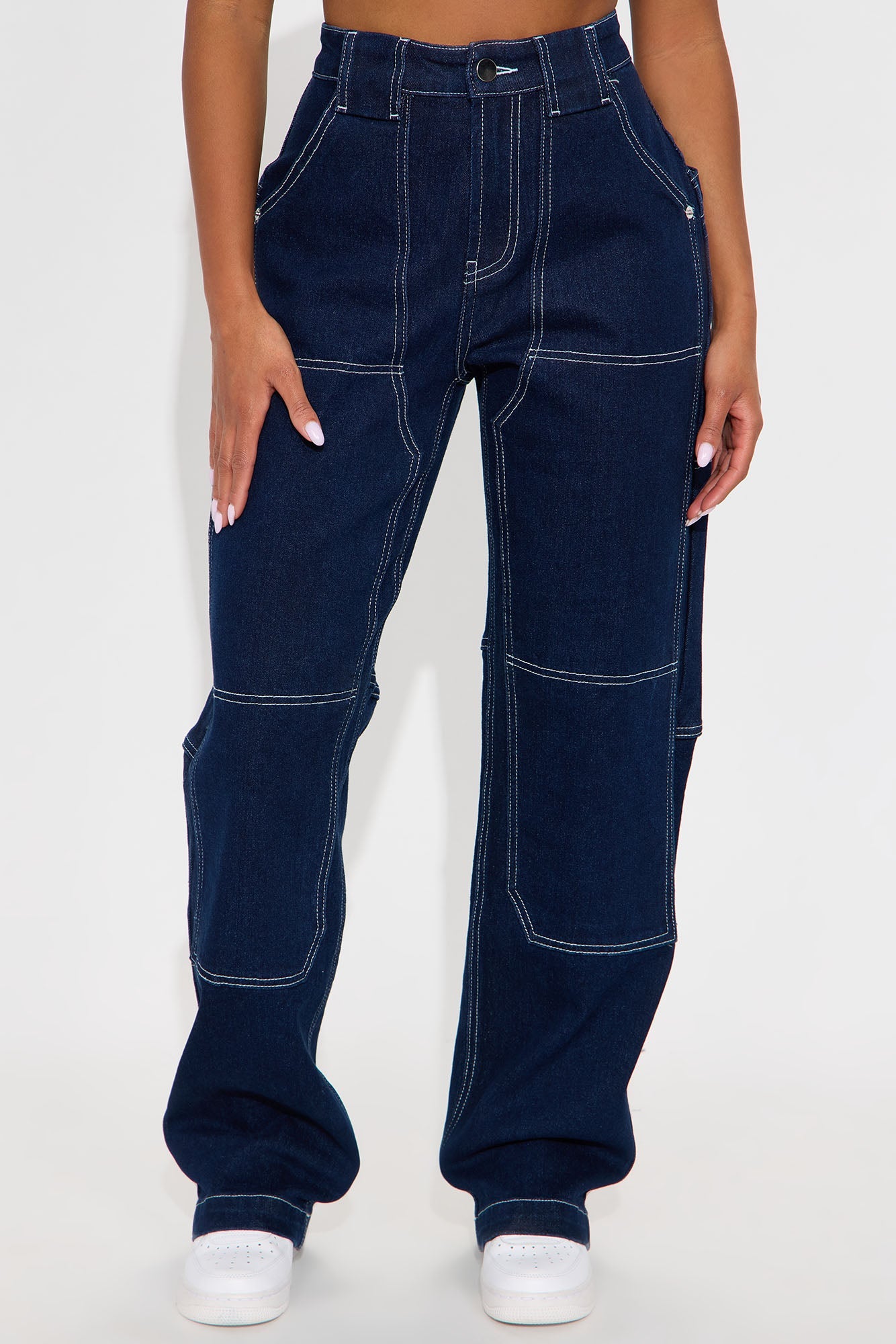 Rise And Grind Straight Leg Jeans - Dark Wash