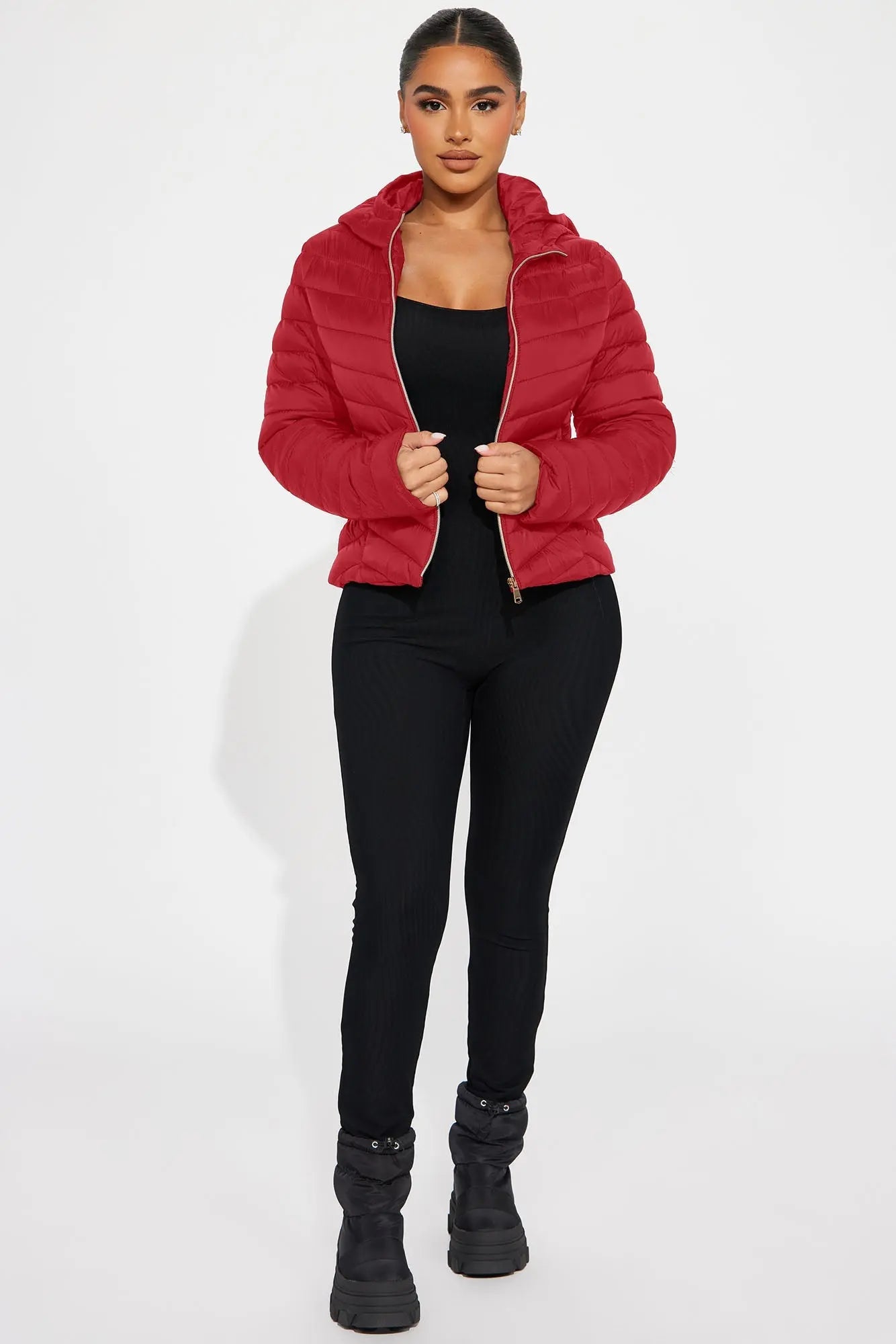 Cold Times Puffer Jacket - Red 
