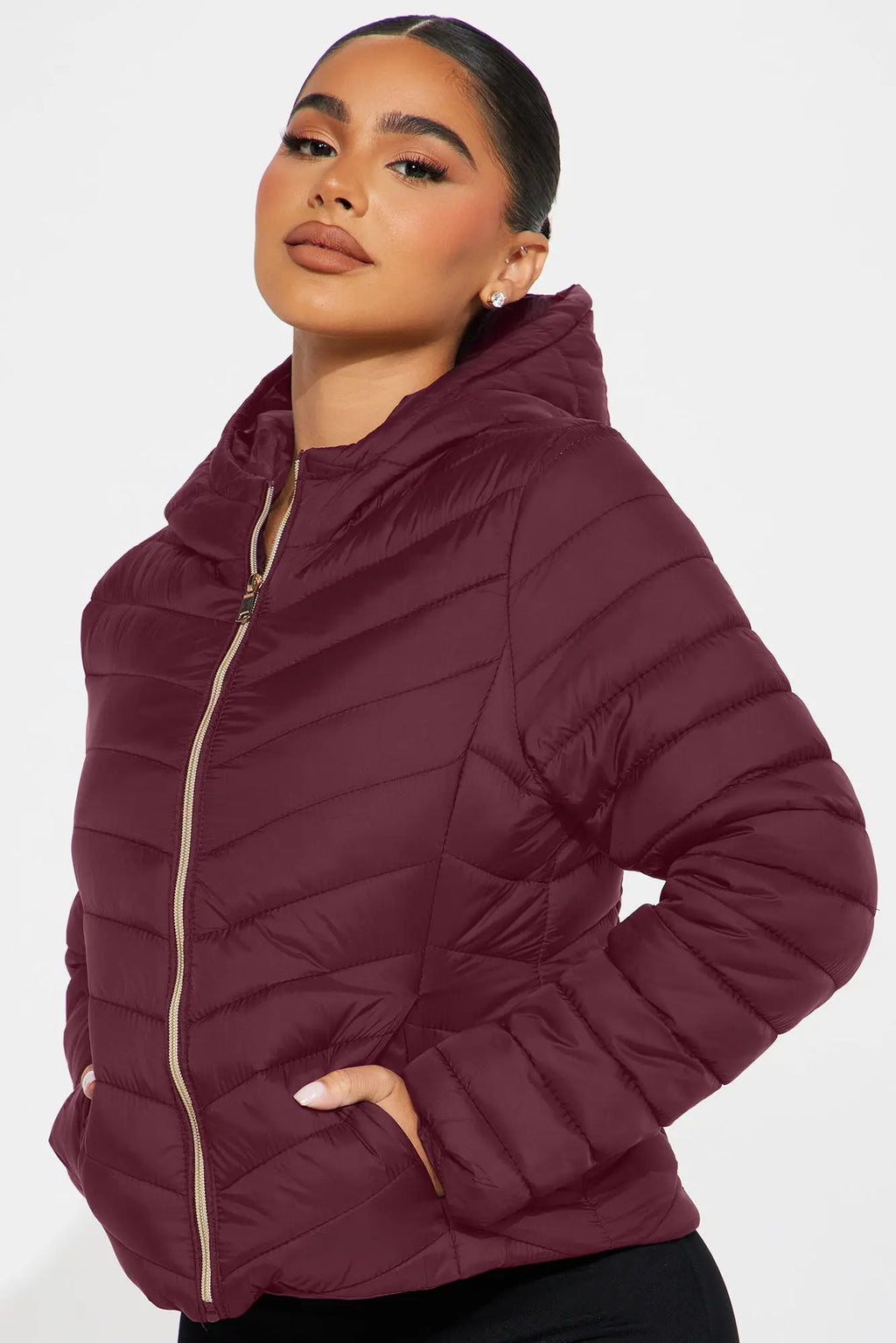Cold Times Puffer Jacket - Burgundy 