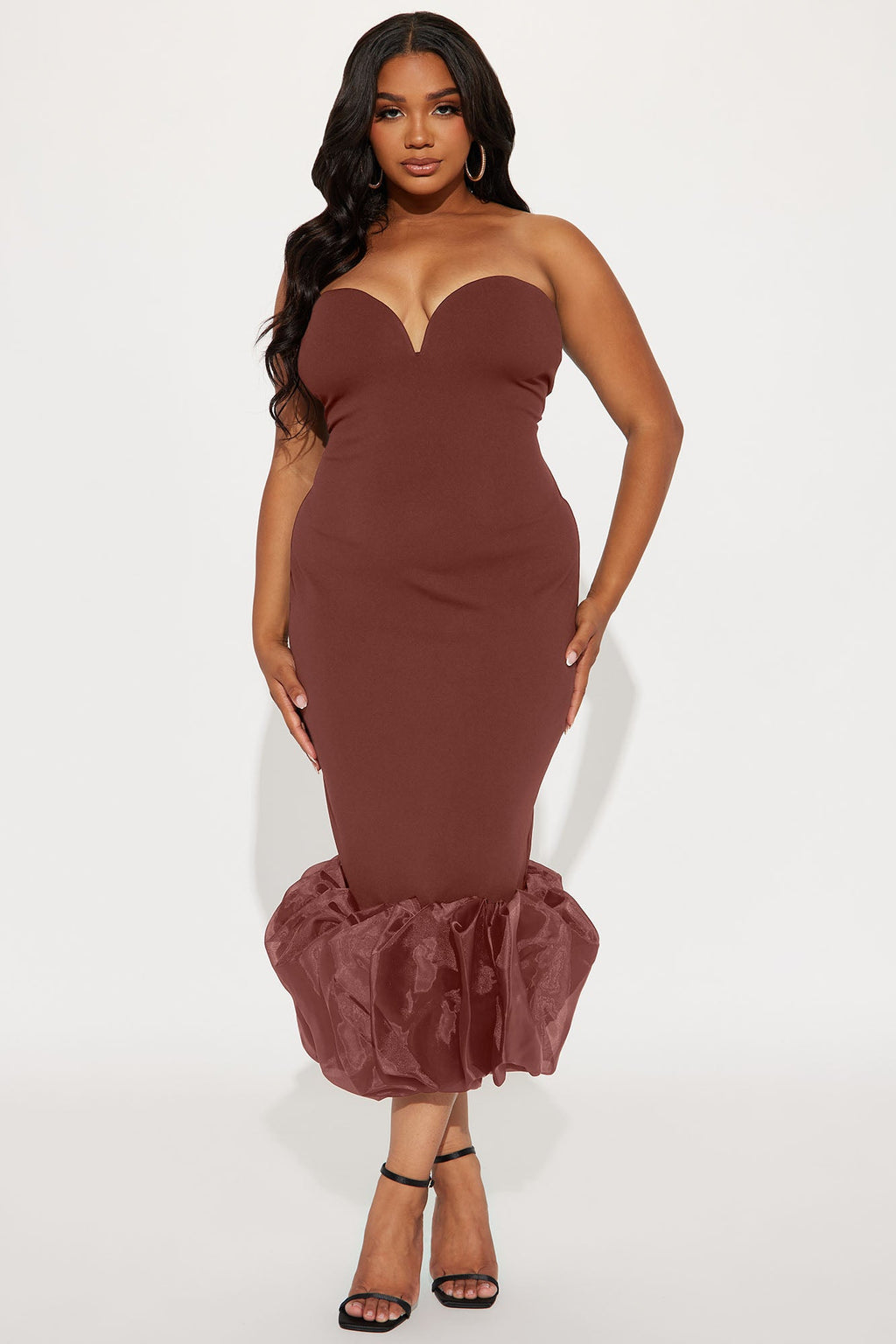 Monte Carlo Nights Midi Dress - Chocolate