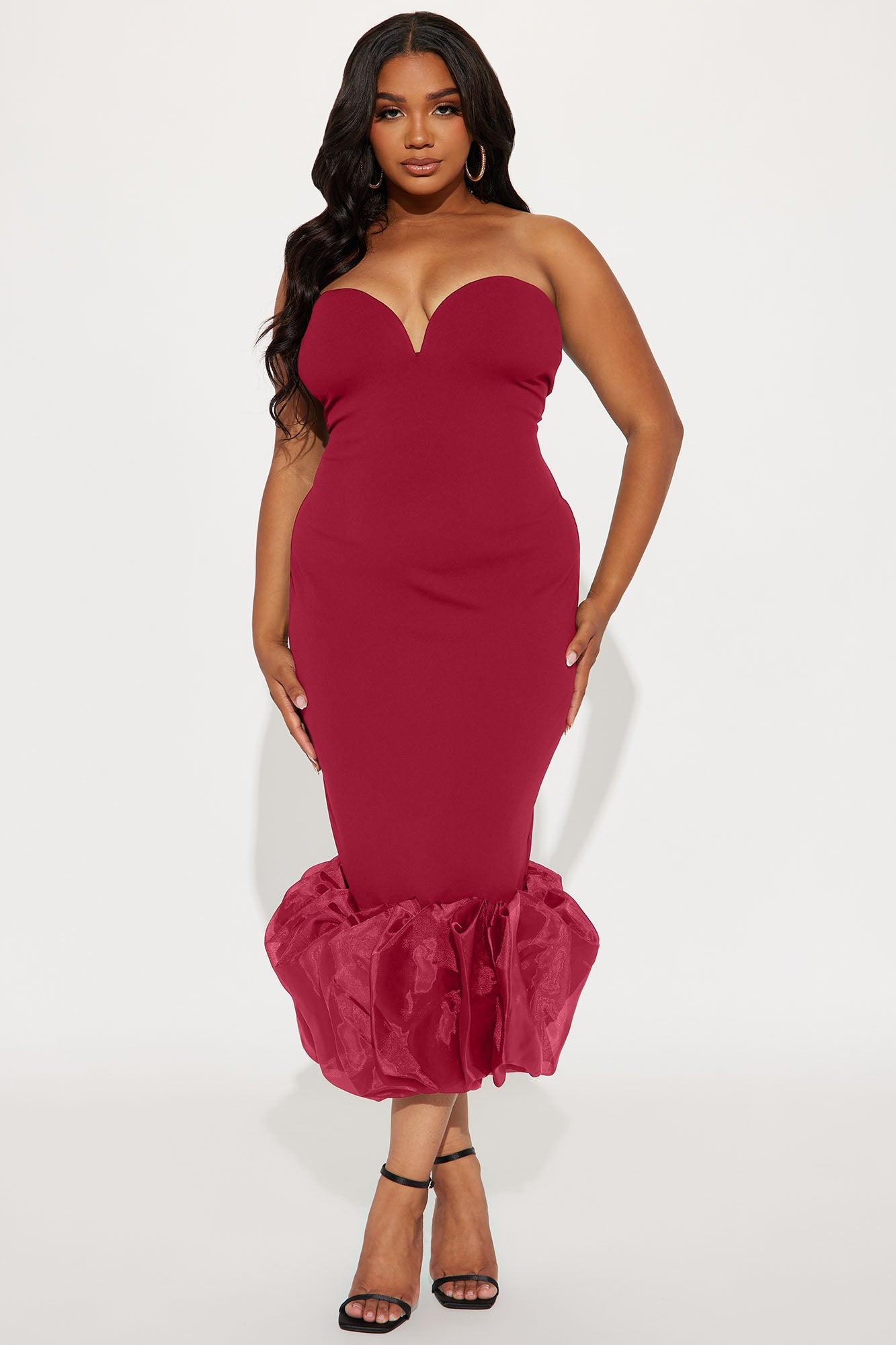 Monte Carlo Nights Midi Dress - Red