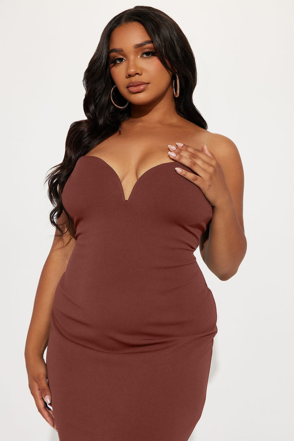 Monte Carlo Nights Midi Dress - Chocolate