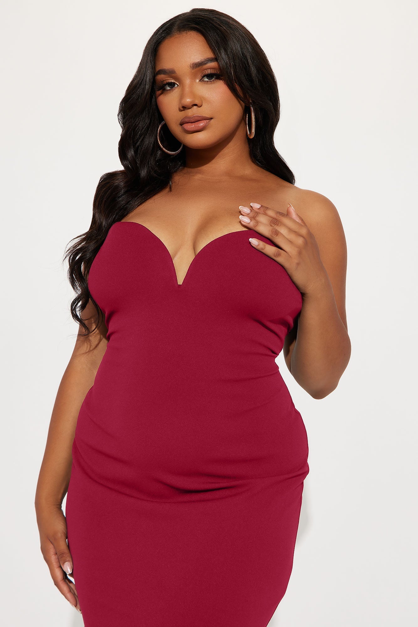 Monte Carlo Nights Midi Dress - Red