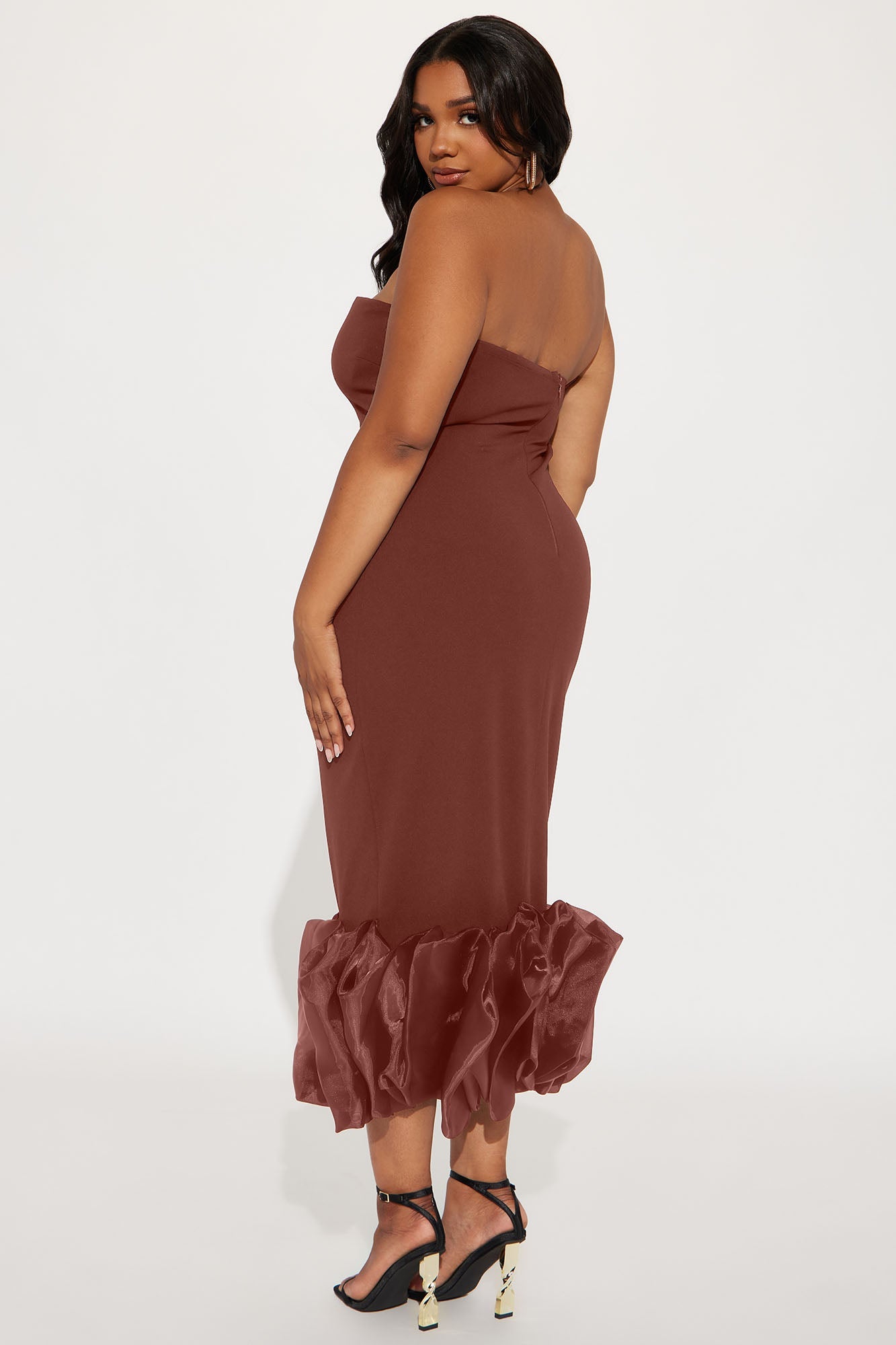 Monte Carlo Nights Midi Dress - Chocolate