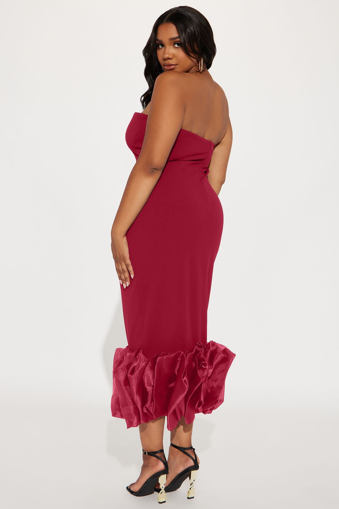 Monte Carlo Nights Midi Dress - Red
