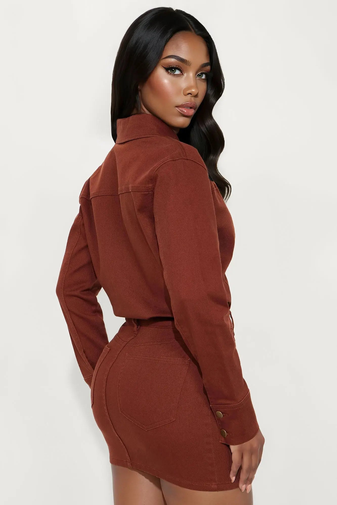 Belleville Denim Mini Dess - Brown 