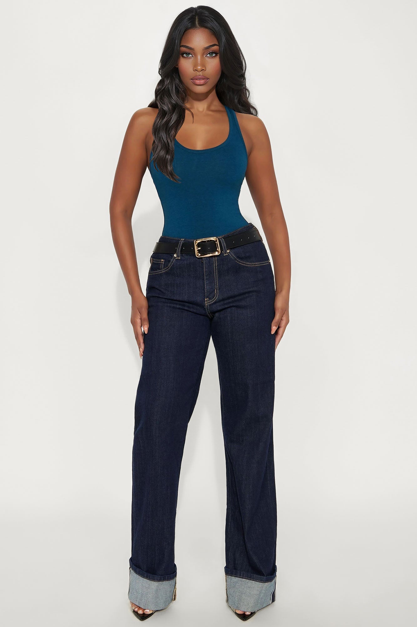 Divine Basic Tank Bodysuit - Teal