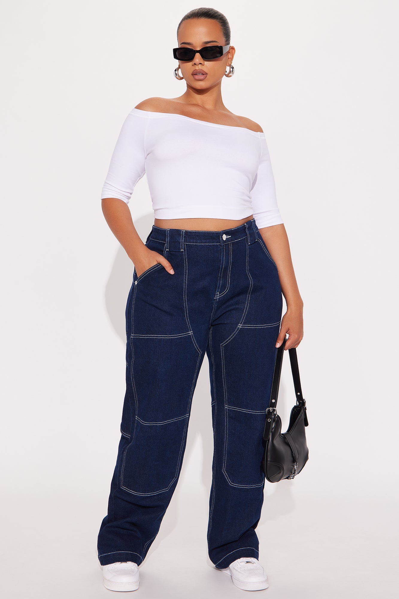 Rise And Grind Straight Leg Jeans - Dark Wash