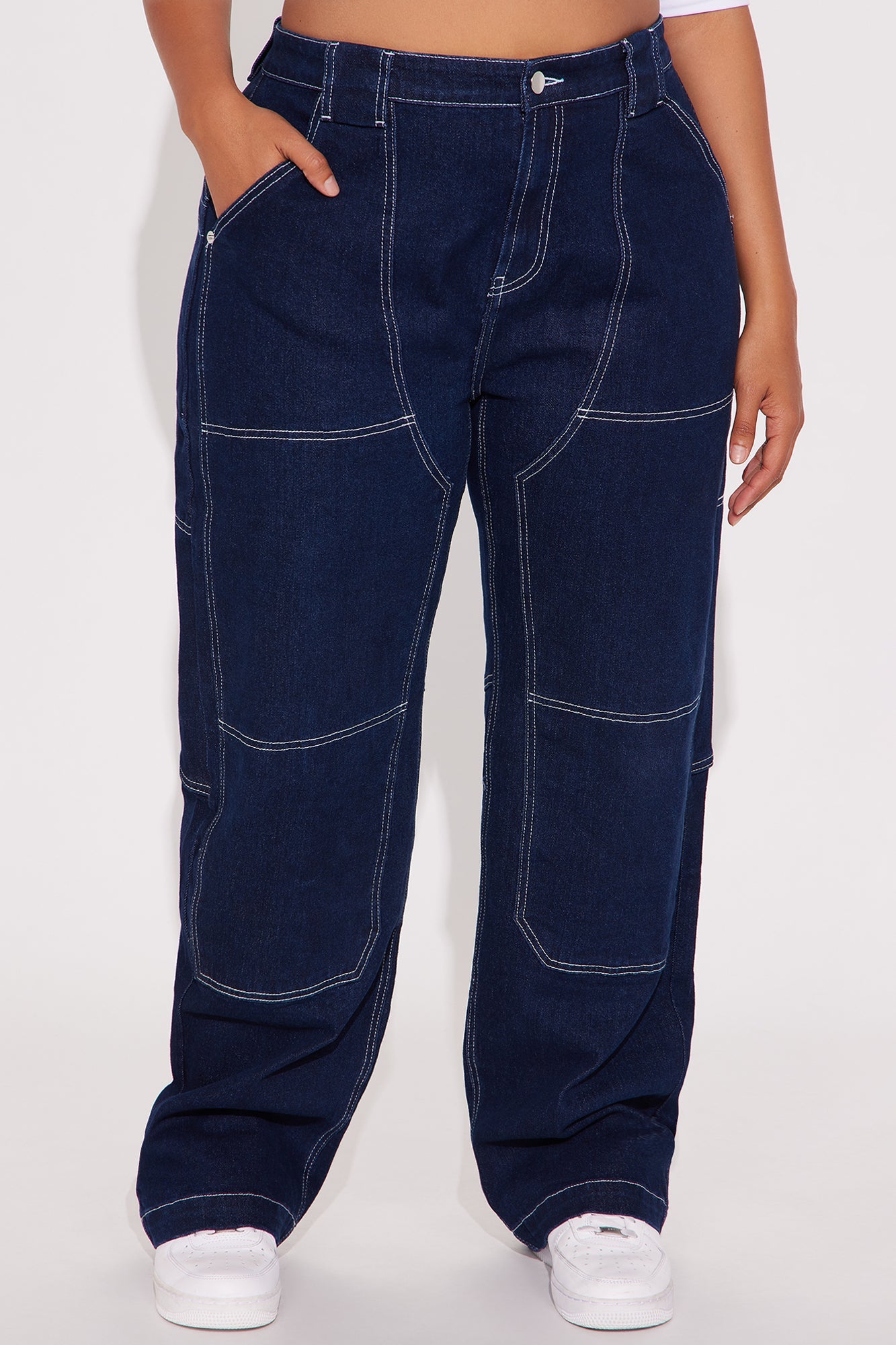 Rise And Grind Straight Leg Jeans - Dark Wash