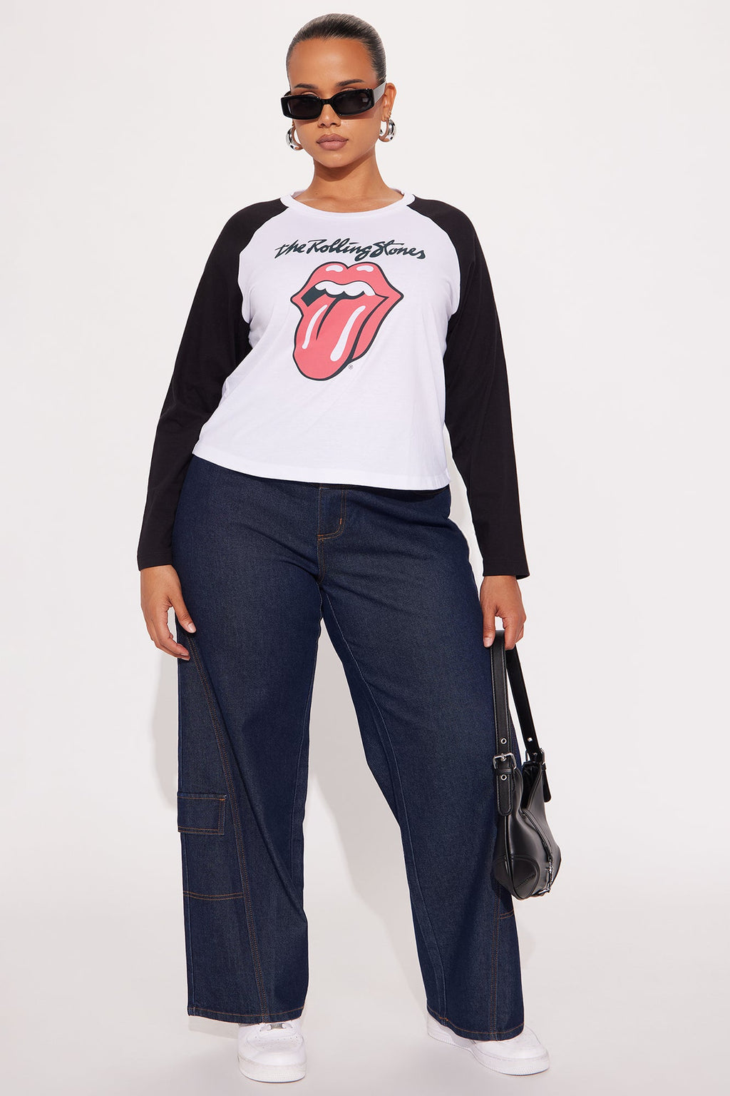 The Rolling Stones Long Sleeve Raglan - White