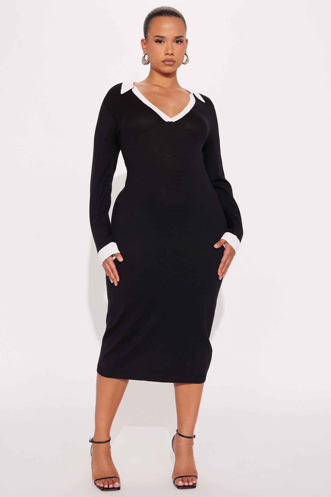 Loren Sweater Midi Dress - Black