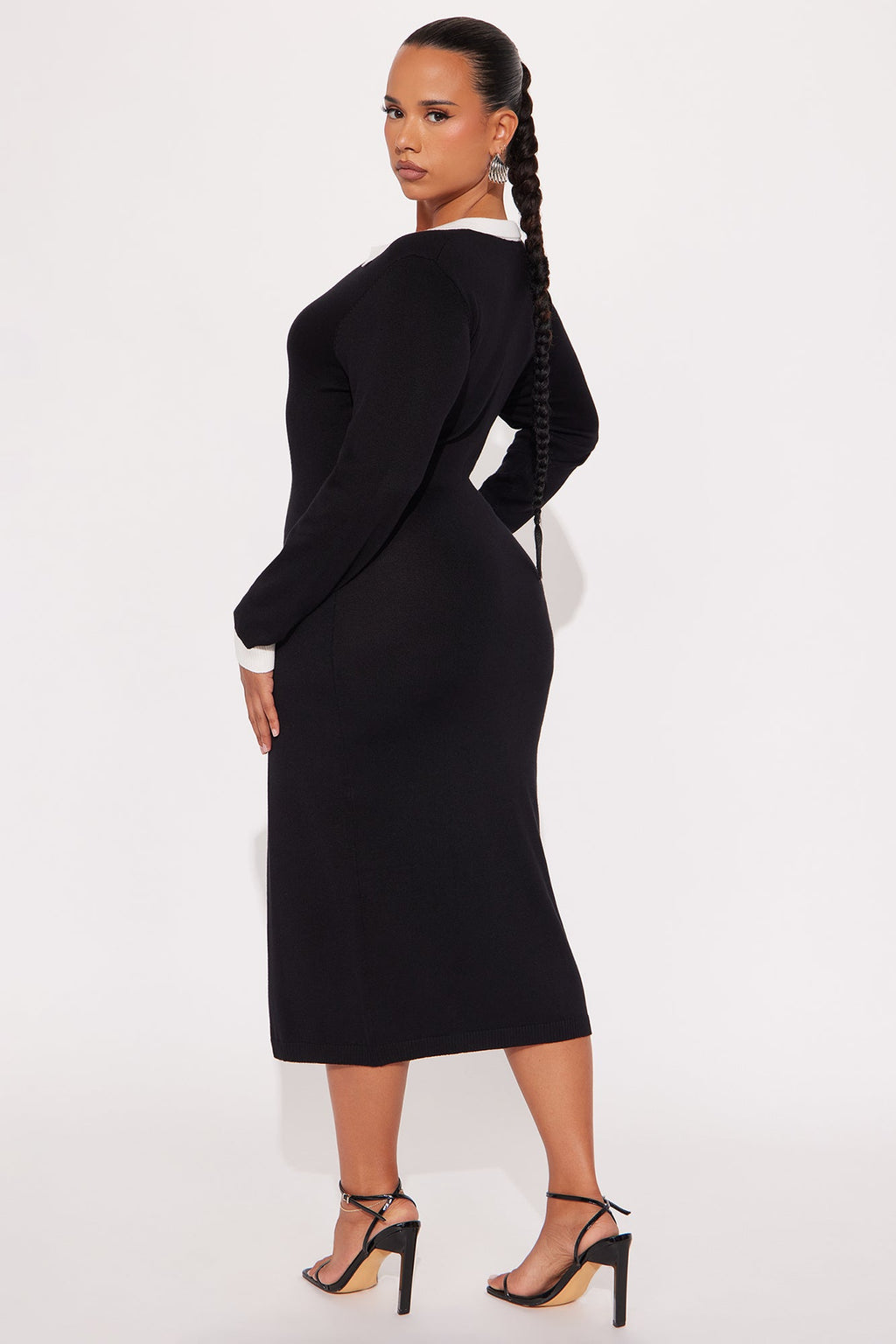 Loren Sweater Midi Dress - Black