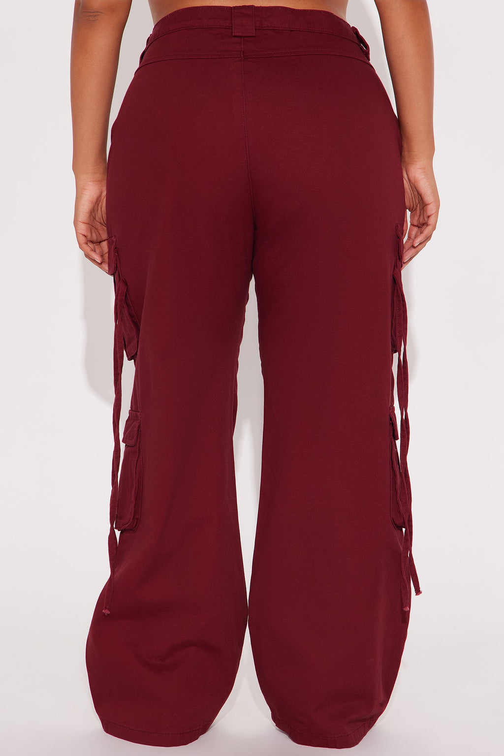 Golden Hour Wide Leg Cargo Pant - Burgundy