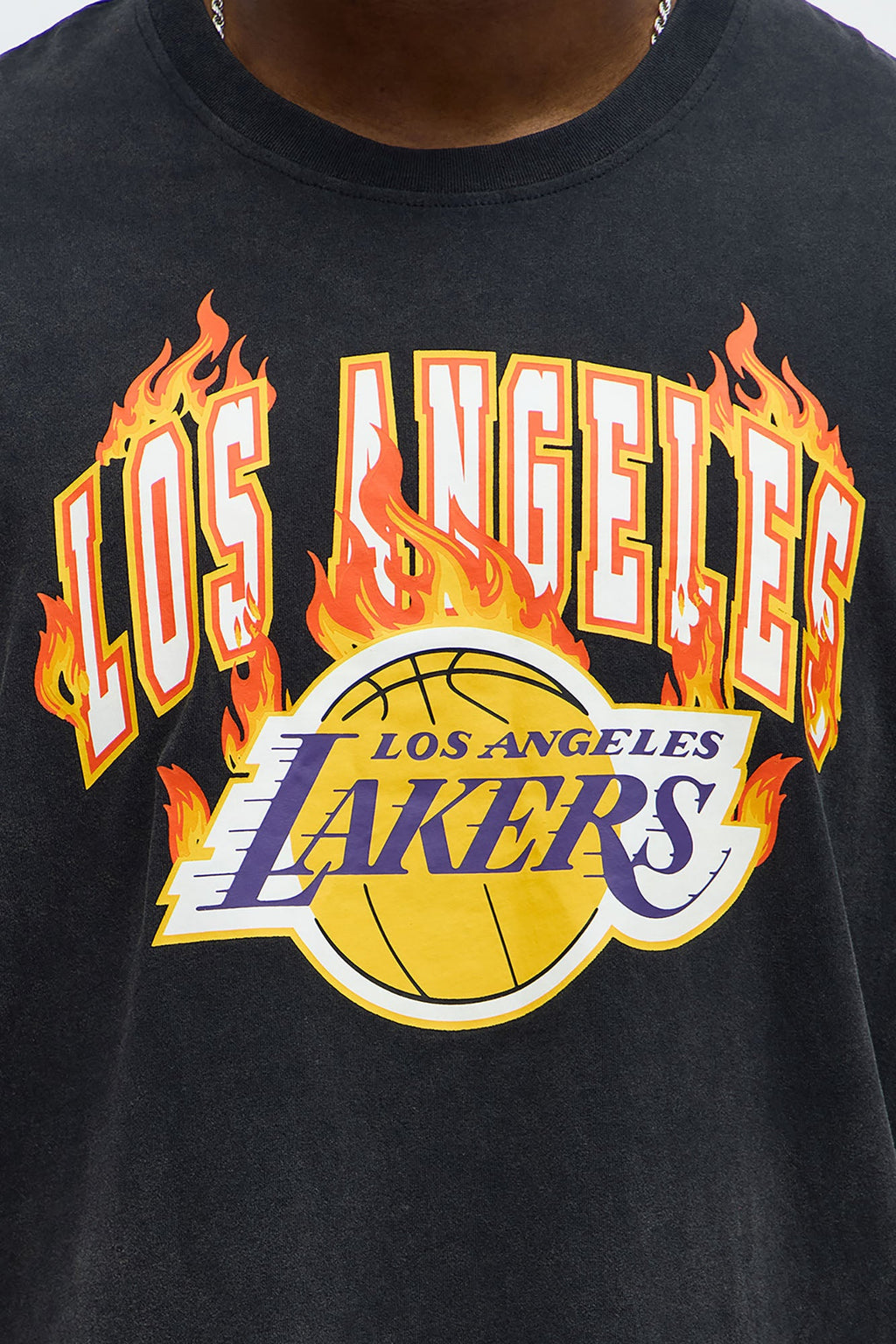 Lakers Slam Jam Oversized Short Sleeve Tee - Black
