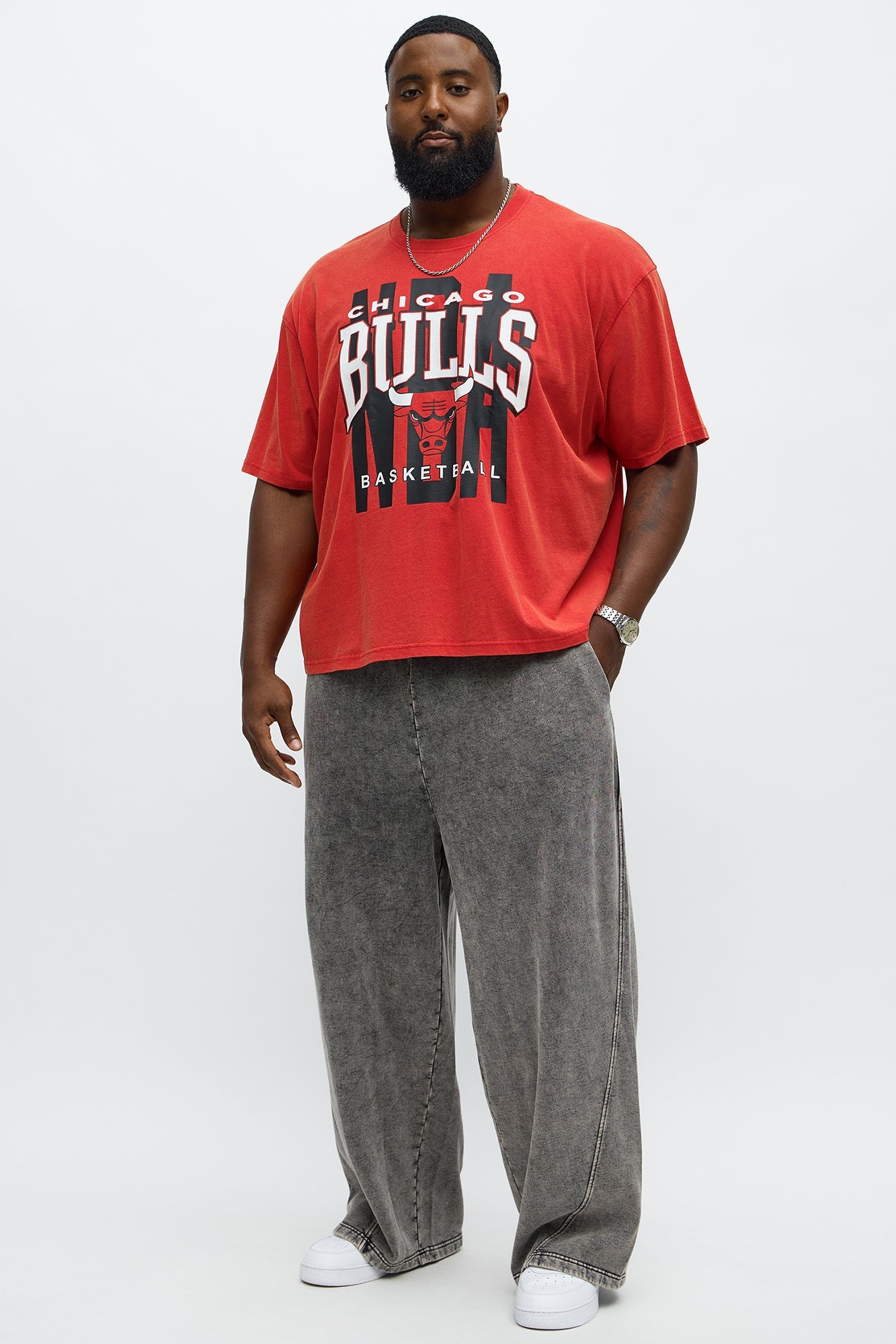 Bulls Oversized Short Sleeve Tee - Red