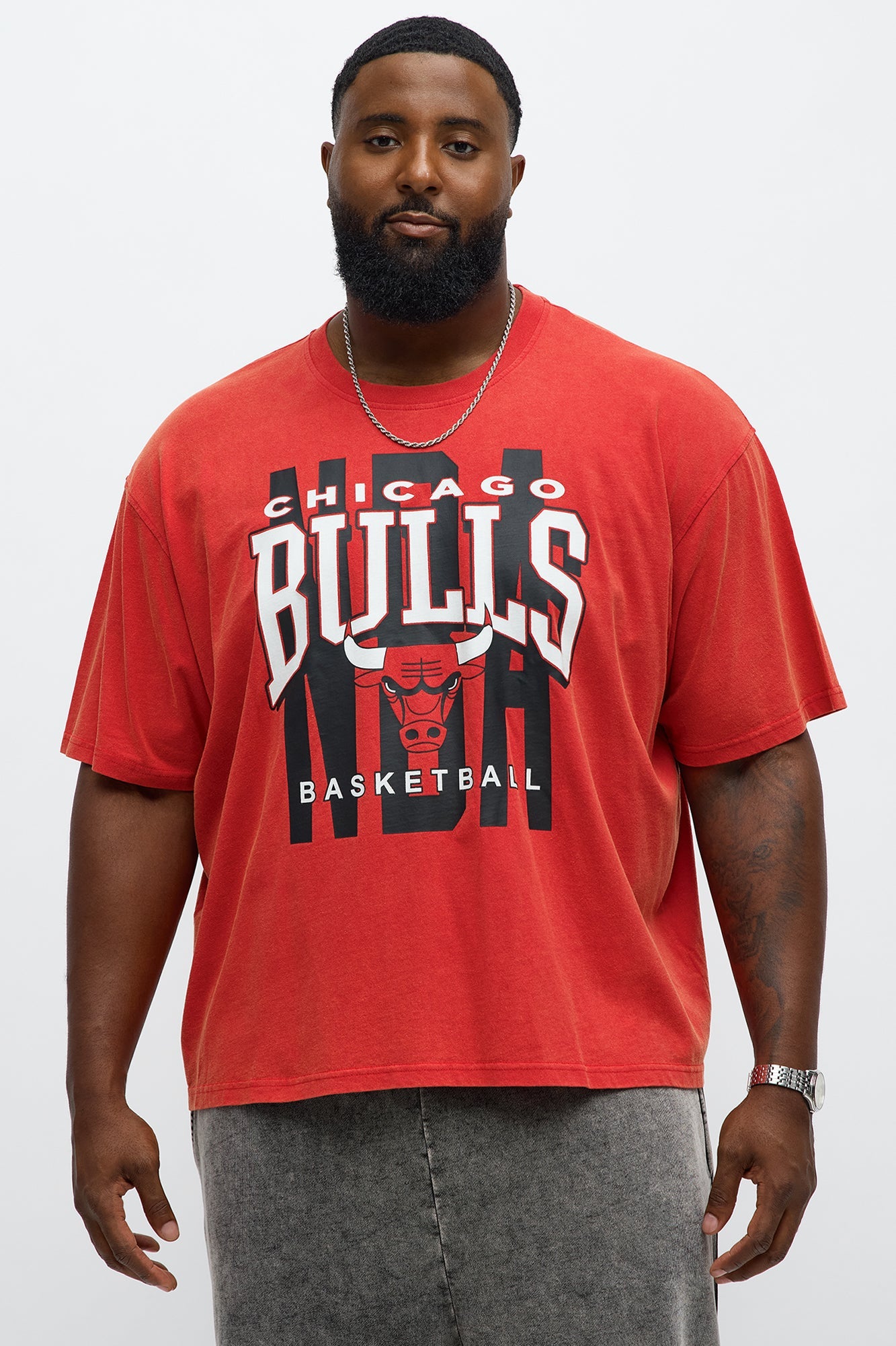 Bulls Oversized Short Sleeve Tee - Red