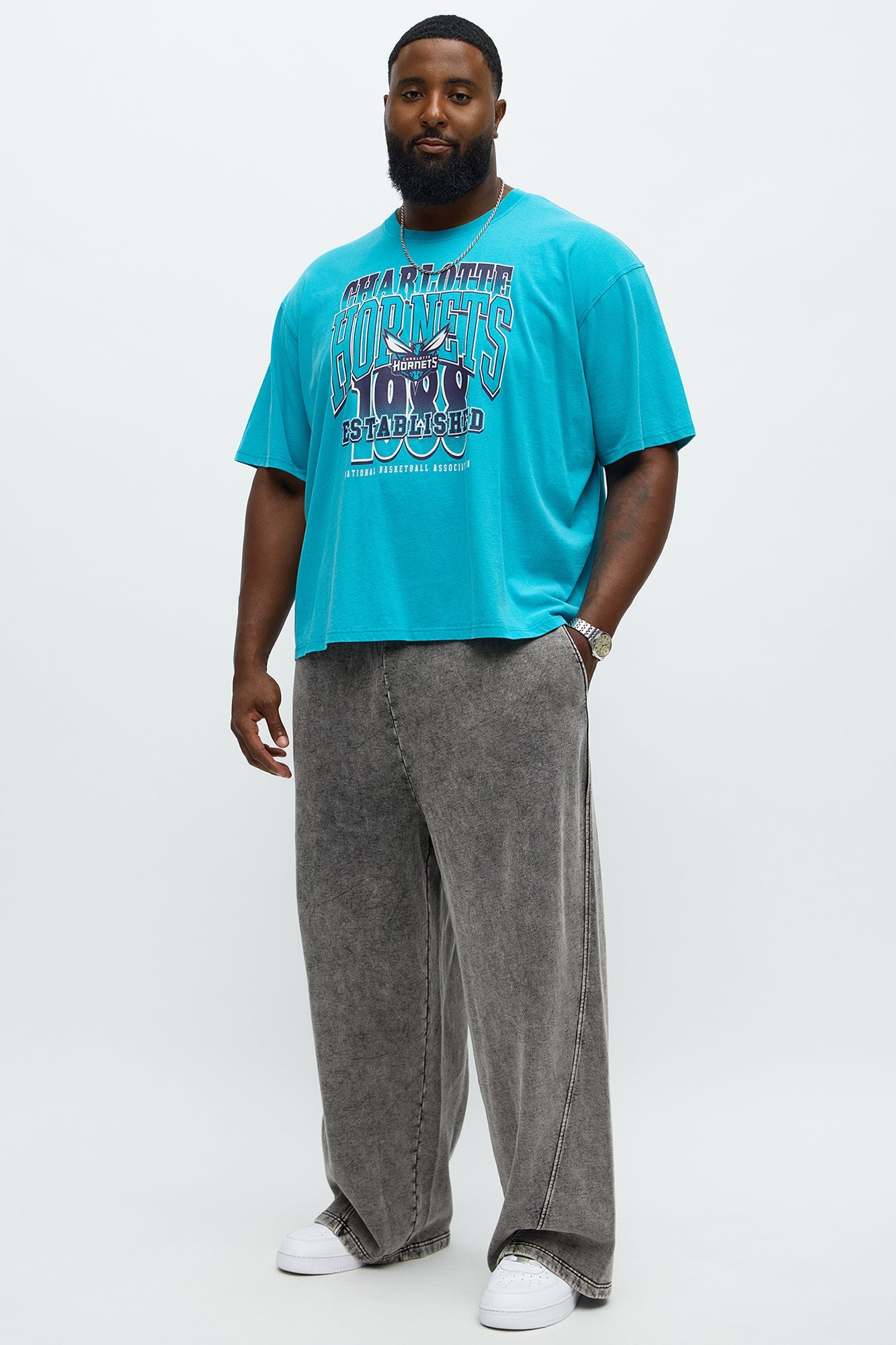 Hornets Oversized Short Sleeve Tee - Teal