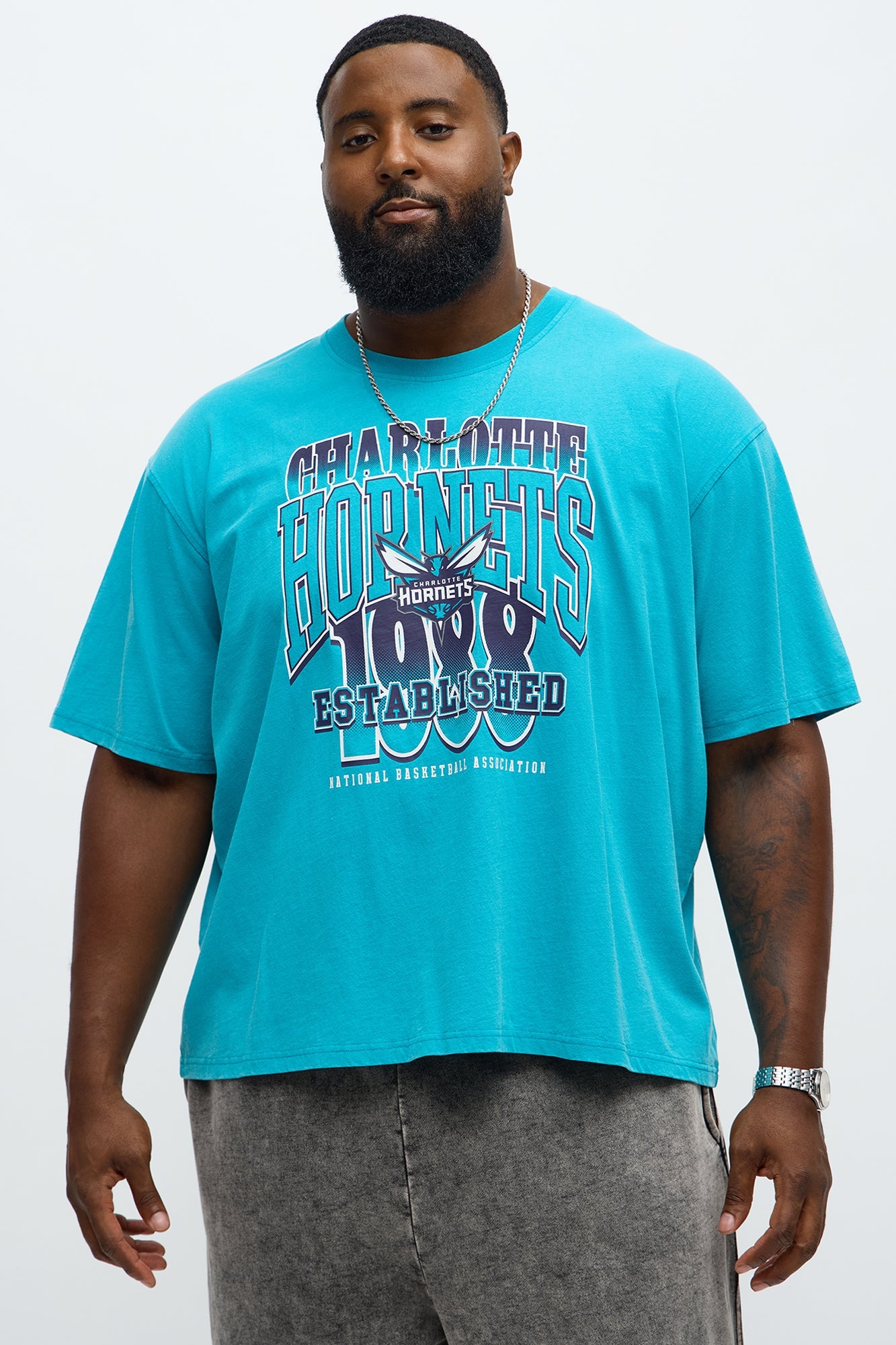 Hornets Oversized Short Sleeve Tee - Teal