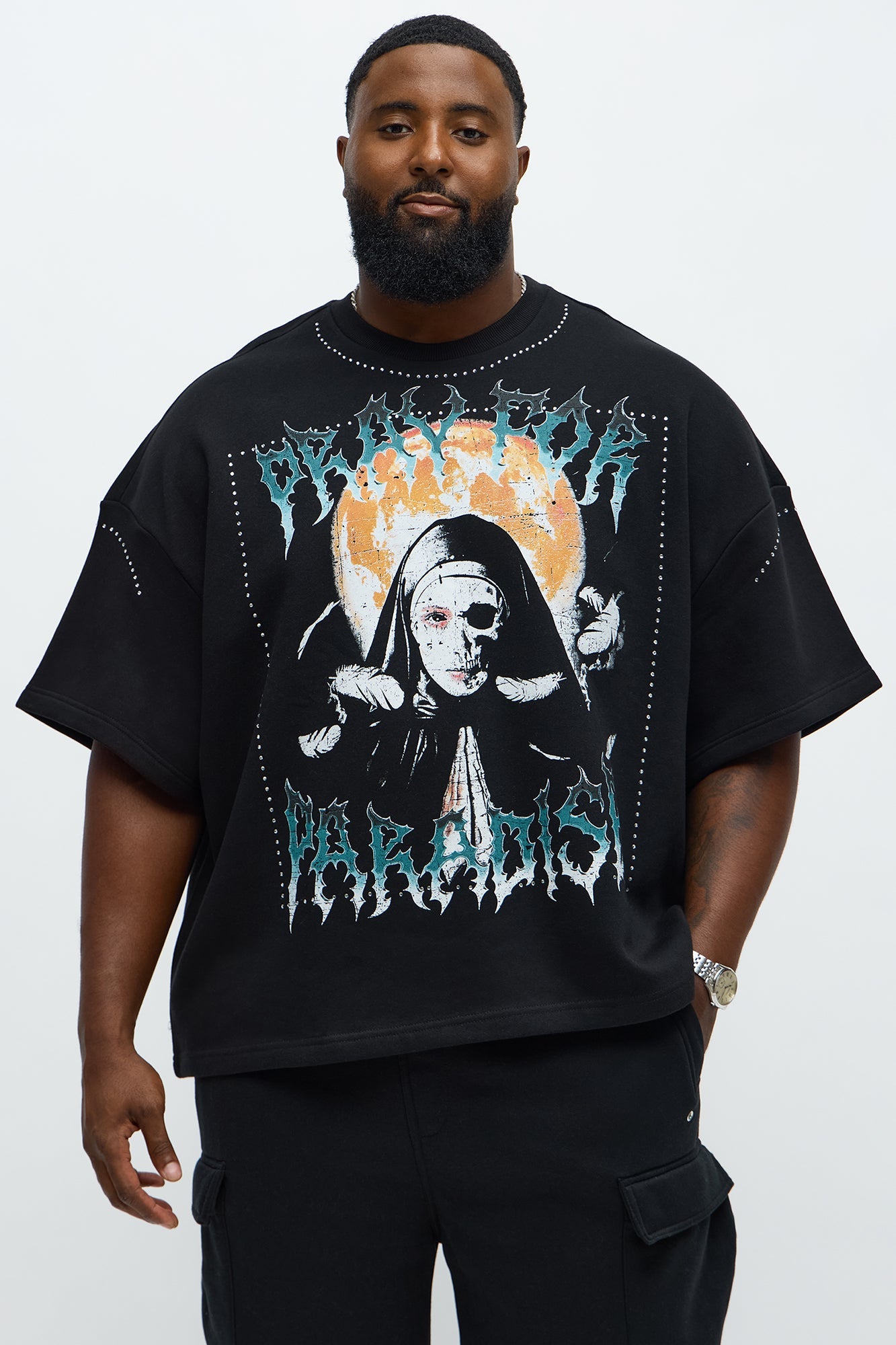 Tyson Pray Oversized Short Sleeve Tee - Black