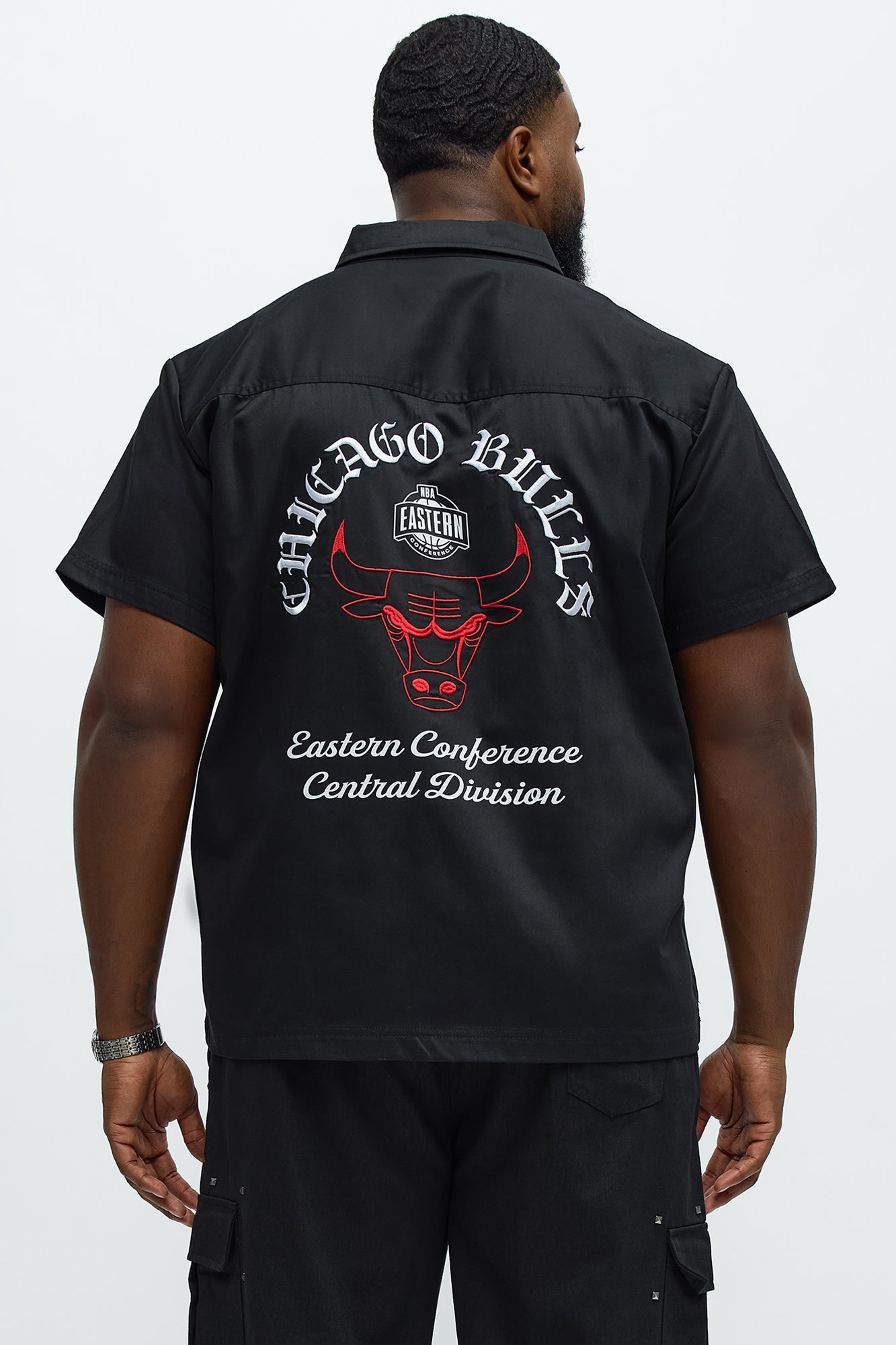Bulls Regular Fit Button Up Shirt - Black
