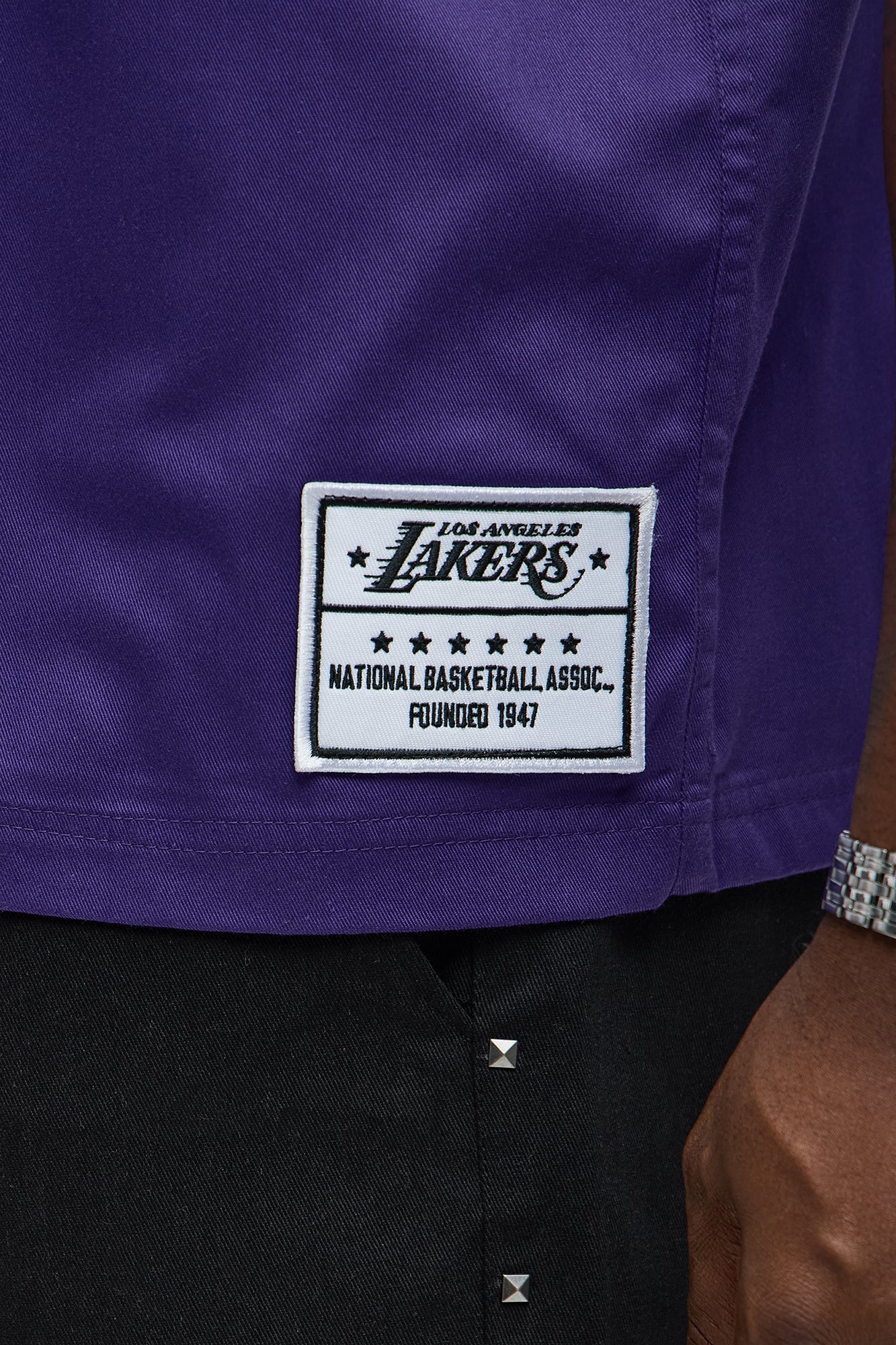 Lakers Regular Fit Button Up Shirt - Purple