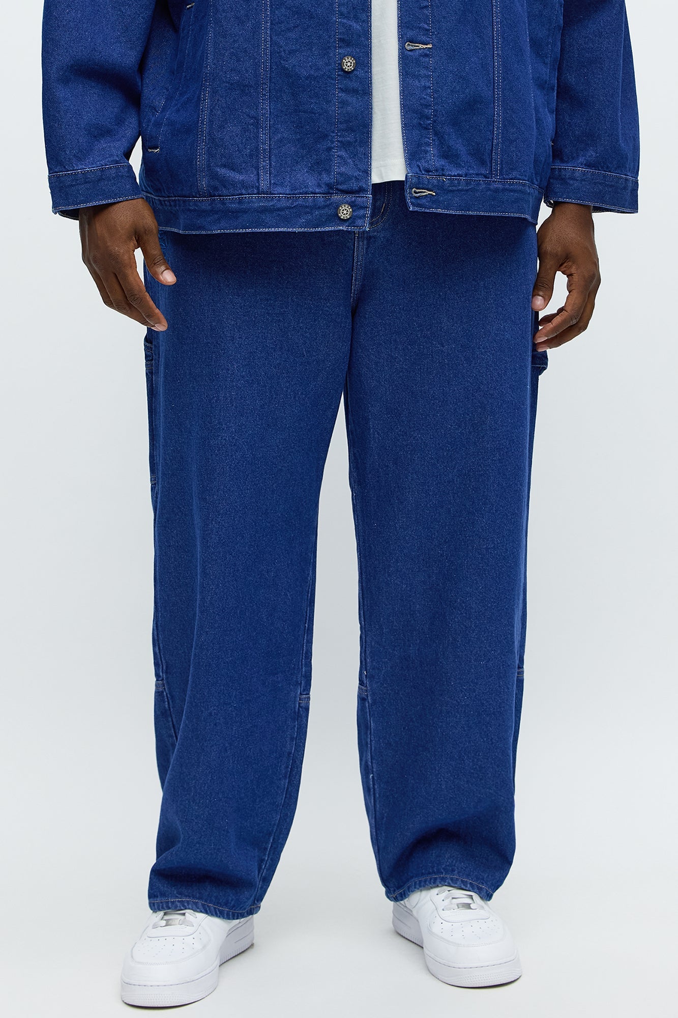 South Pole Baggy Contrast Stitch Back Hit Jeans - Blue Wash