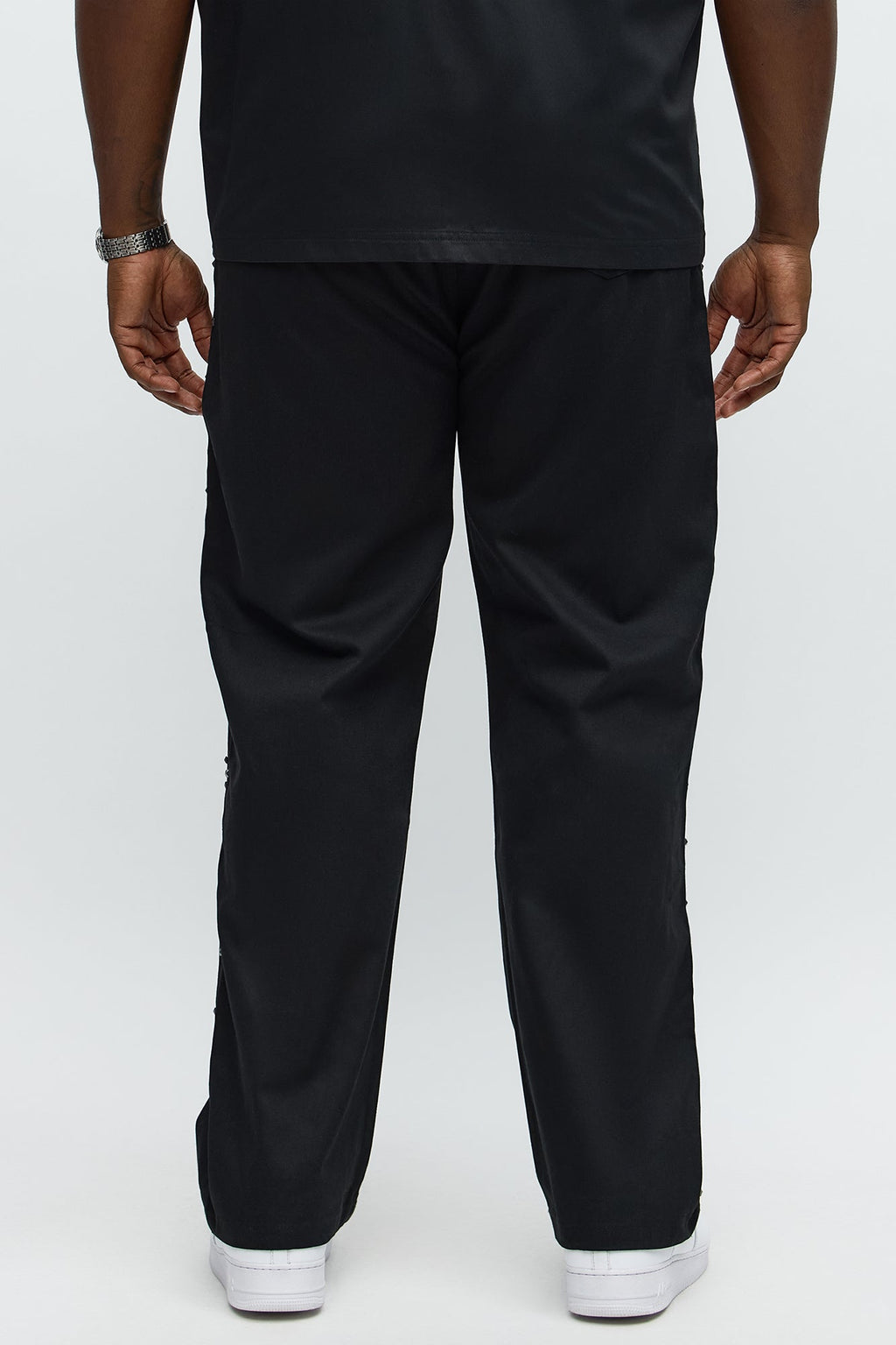 Stacked Slim Flare Don't Blame Me Studded Pant - Black