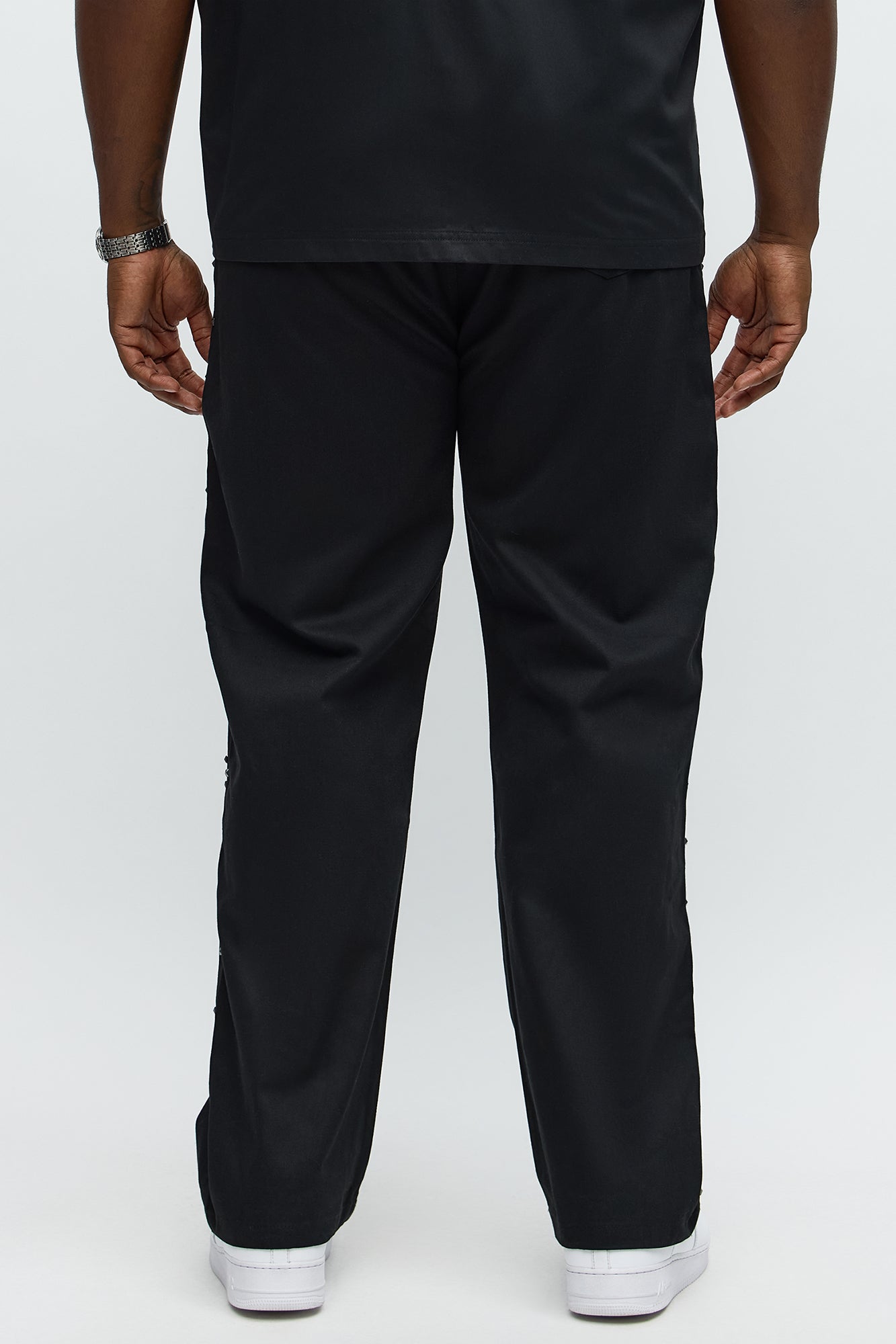 Stacked Slim Flare Don't Blame Me Studded Pant - Black