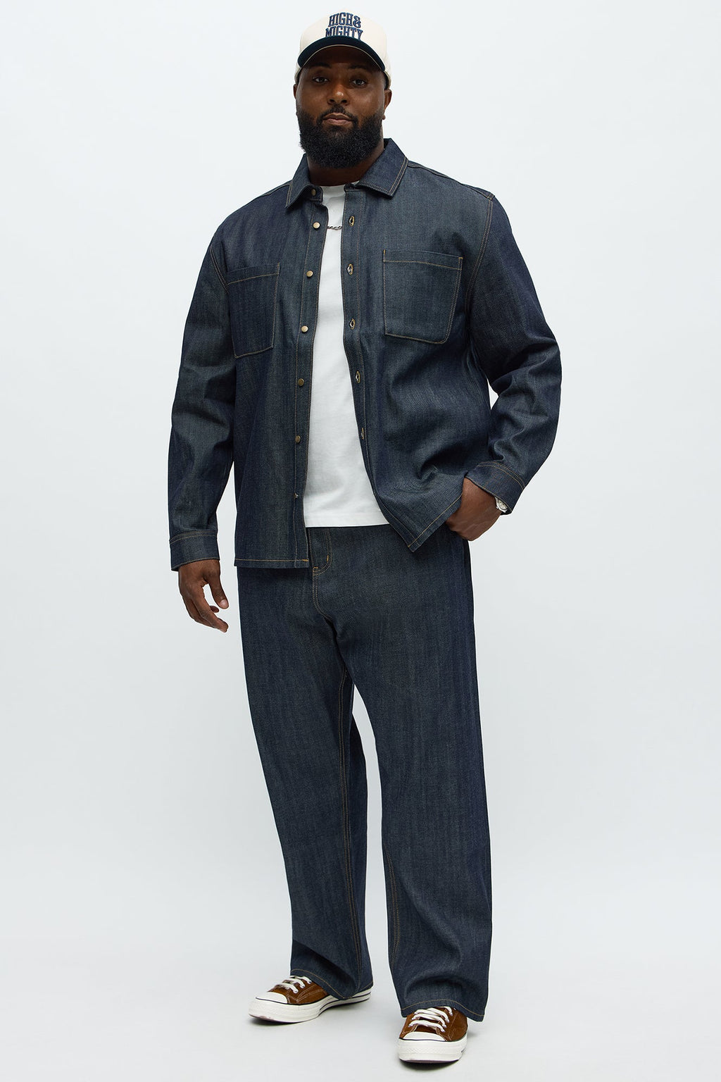 Baggy Raw Selvedge Jeans - Dark Wash