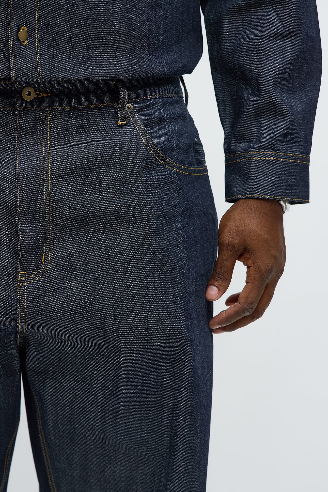 Baggy Raw Selvedge Jeans - Dark Wash