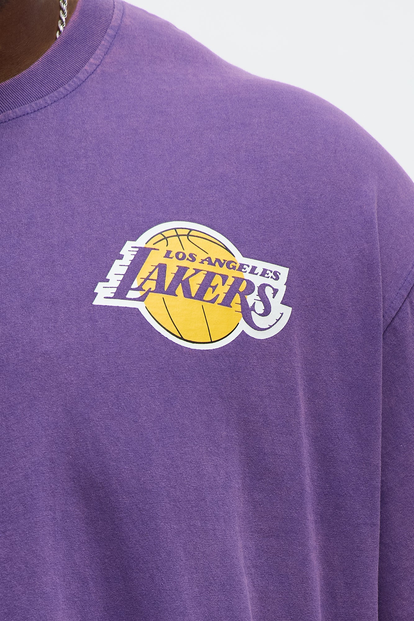 Lakers Freethrow Oversized Short Sleeve Tee - Purple