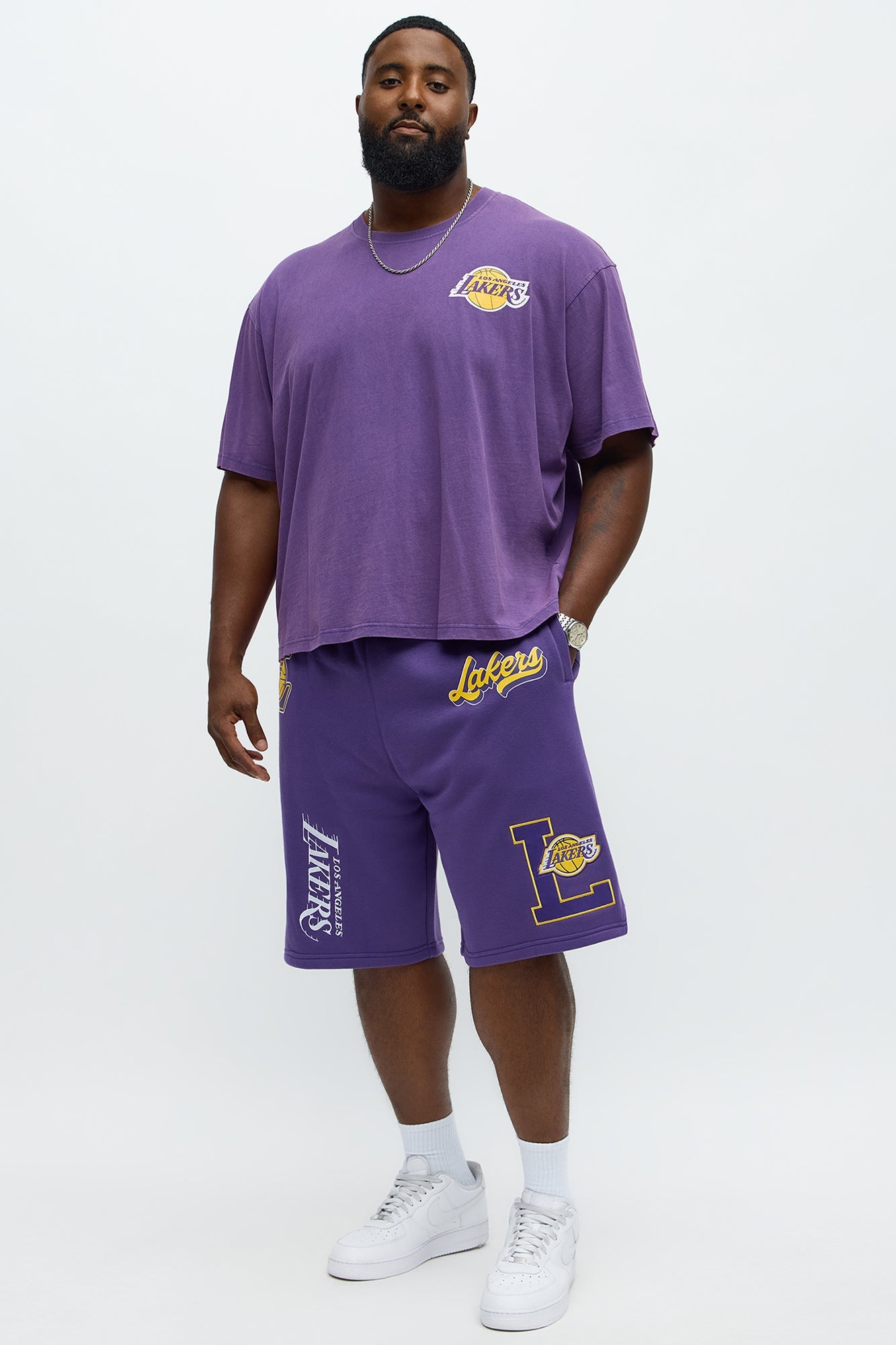 Lakers Basketball Sweatshorts - Purple