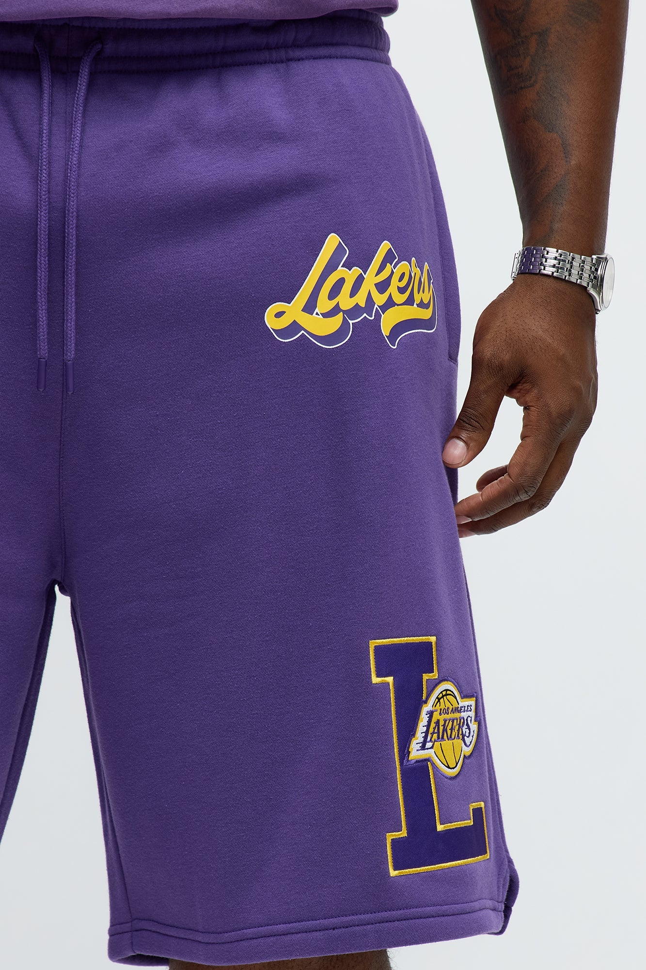 Lakers Basketball Sweatshorts - Purple