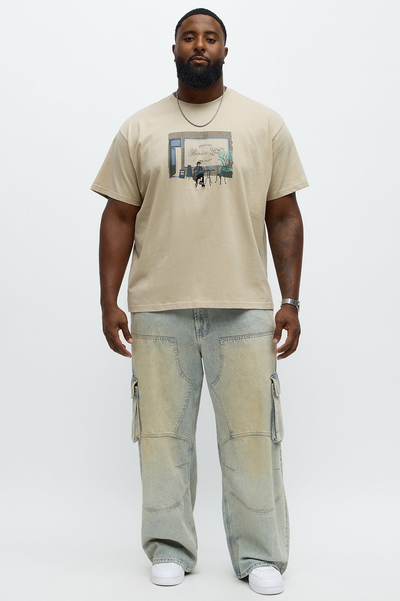 STWD Cafe Short Sleeve Tee - Sand