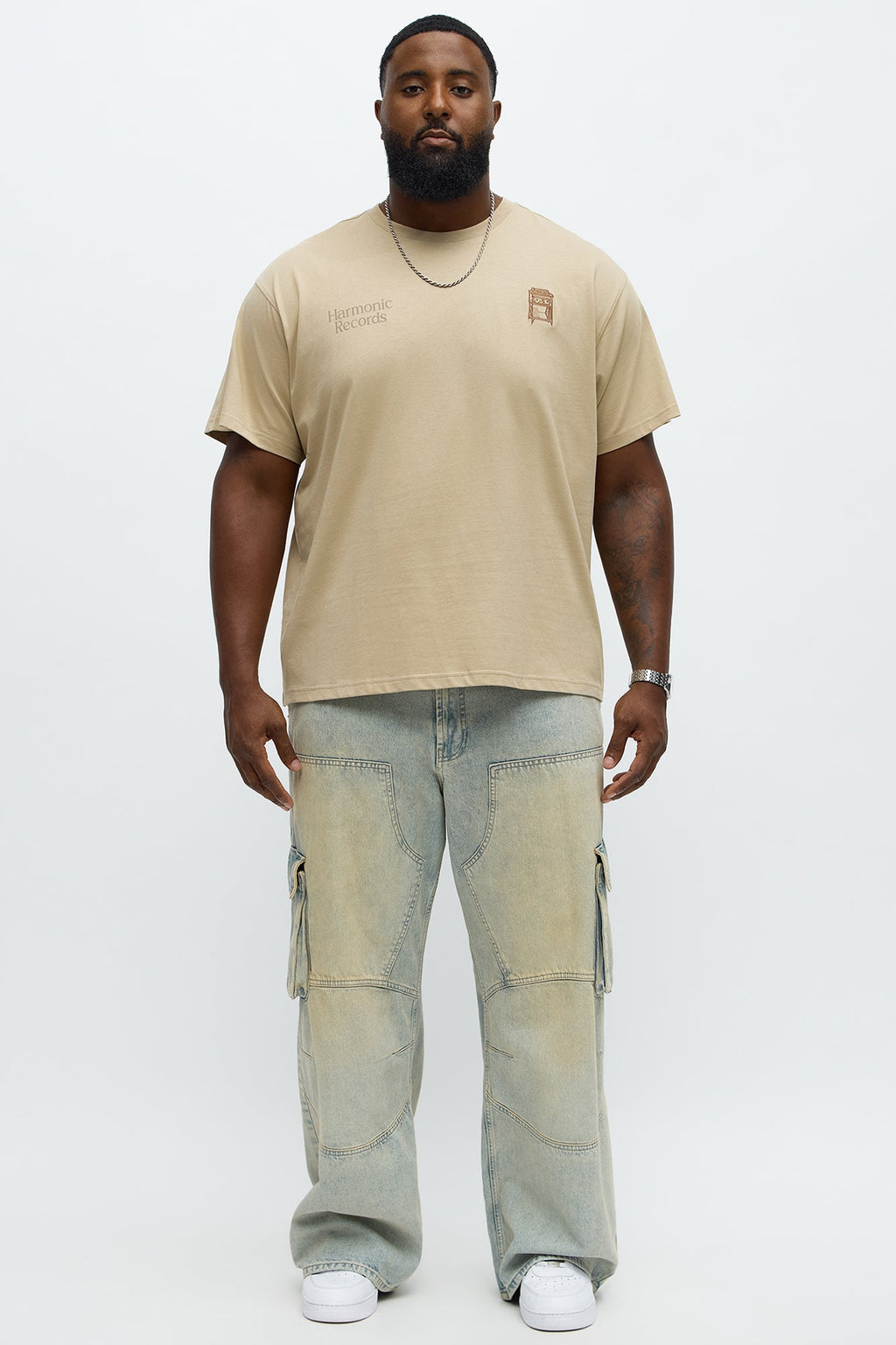 Harmonic Records Short Sleeve Tee - Sand