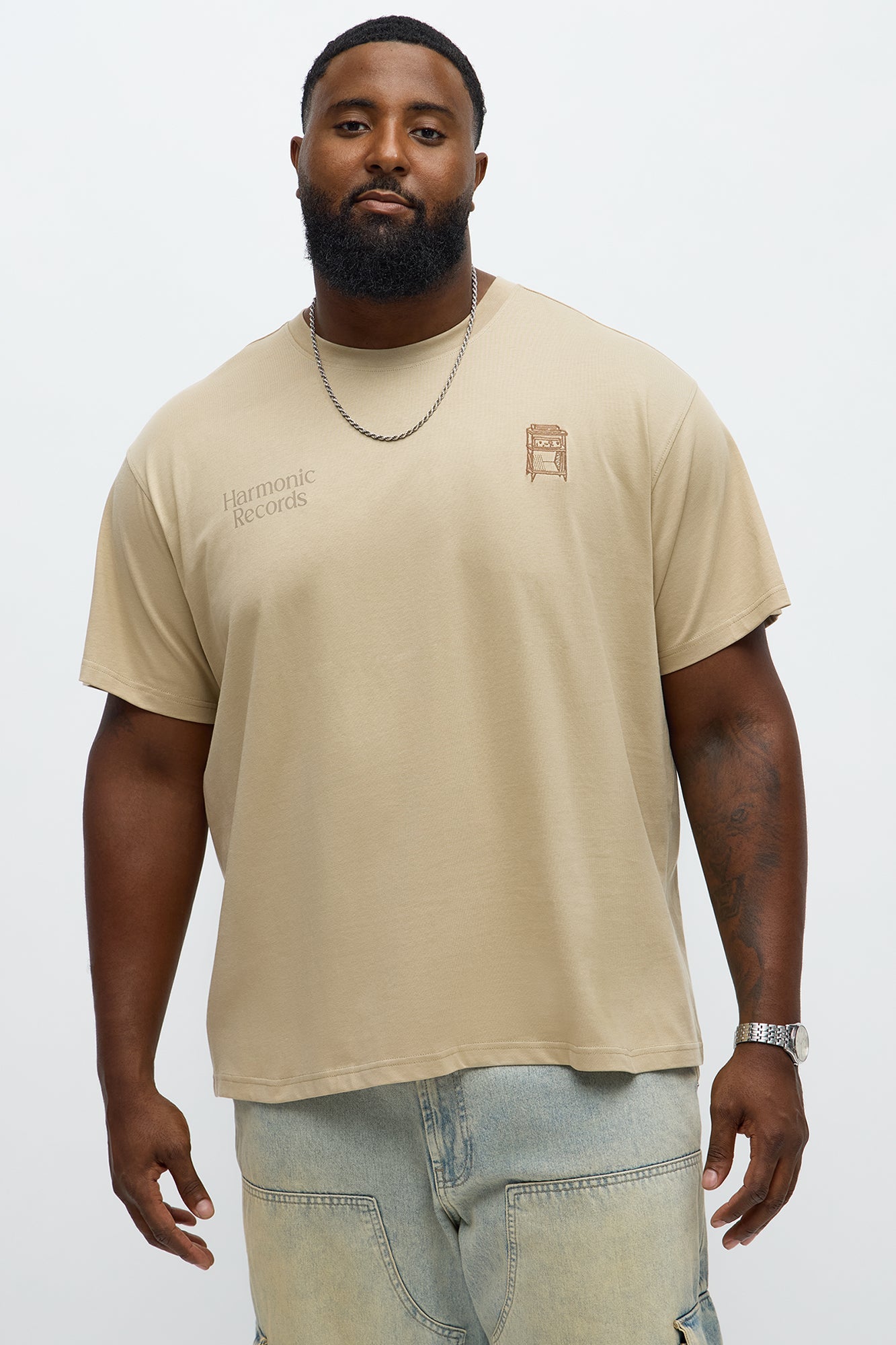 Harmonic Records Short Sleeve Tee - Sand